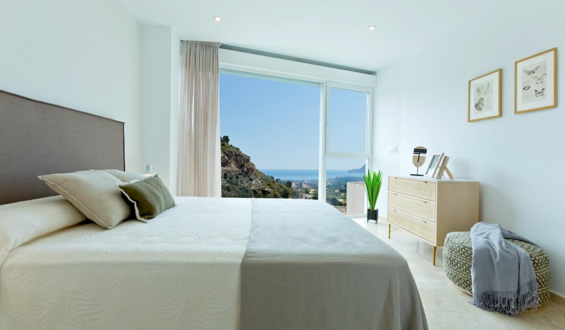 Modern villas for sale with sea views in Altea in Medvilla Spanje