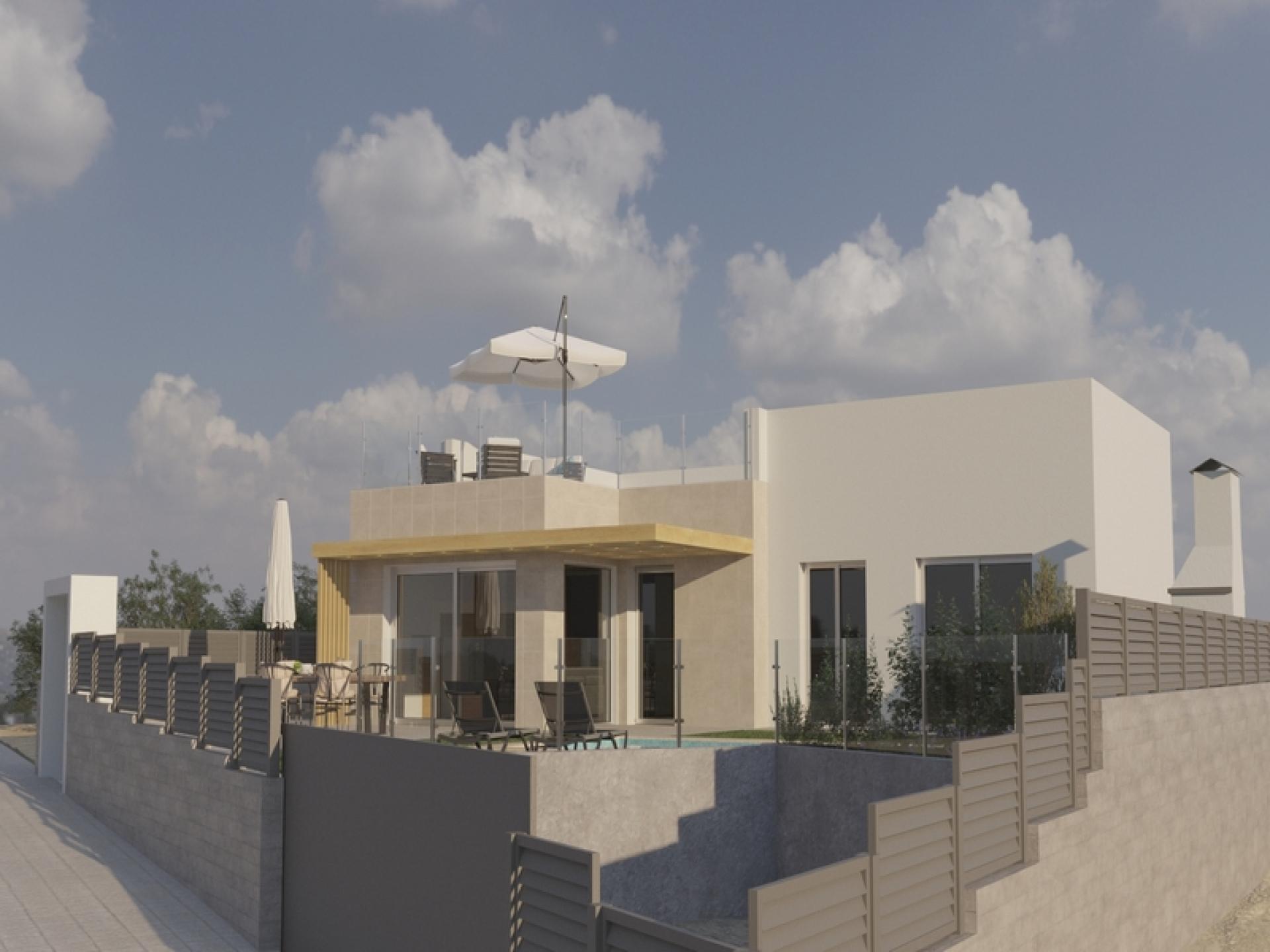 Newly built Villa with sea view in Polop de la Marina in Medvilla Spanje