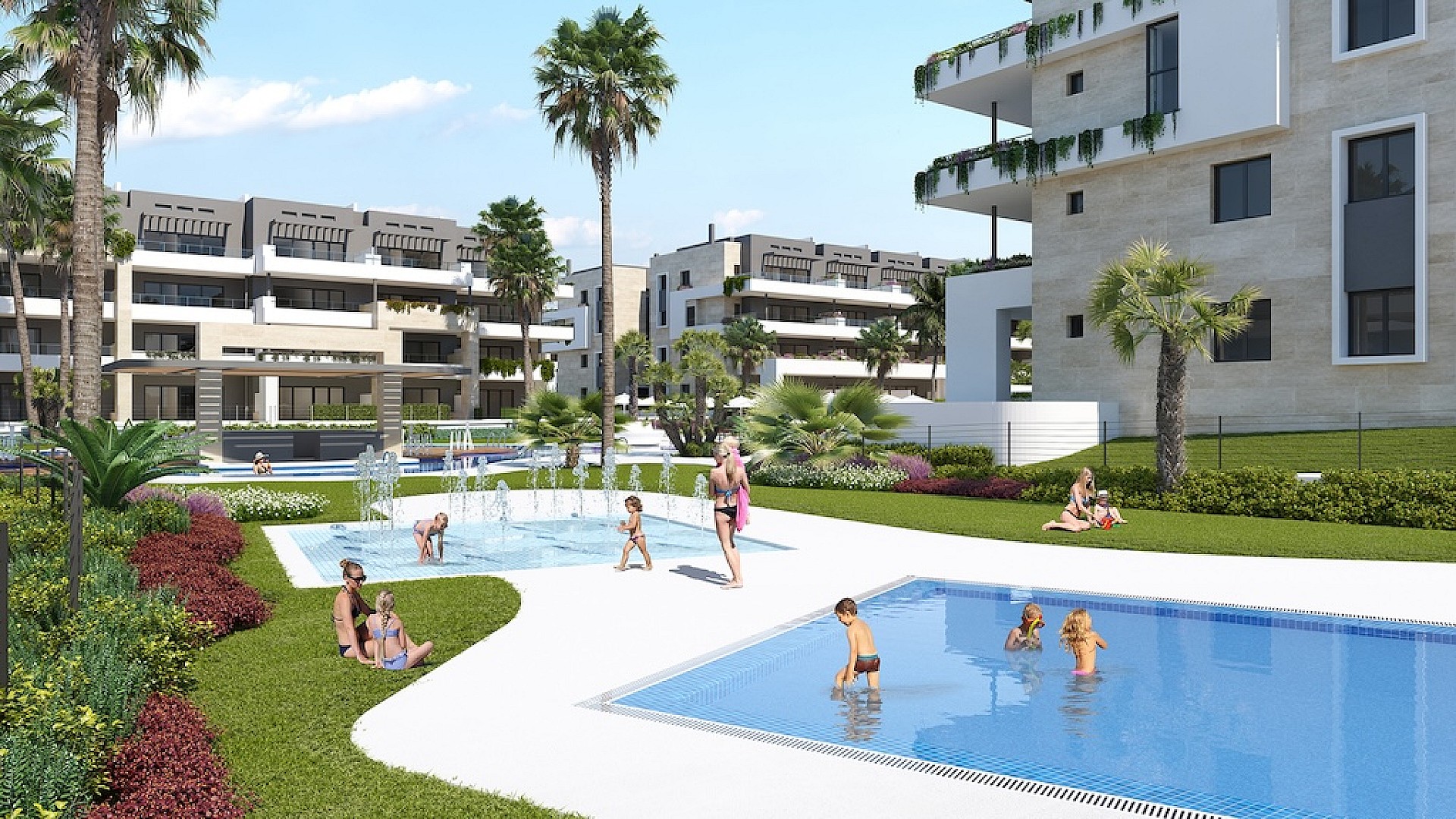 Apartments at 500m from the beach in Playa Flamenca, Orihuela in Medvilla Spanje