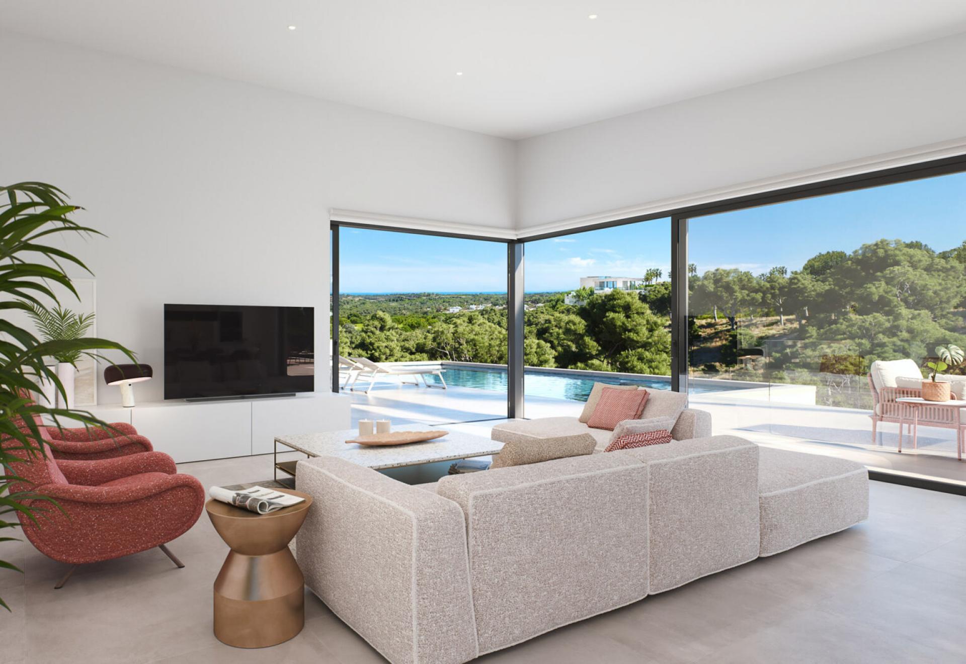 New contemporary modern villa at Las Colinas Golf & Country Club in Medvilla Spanje