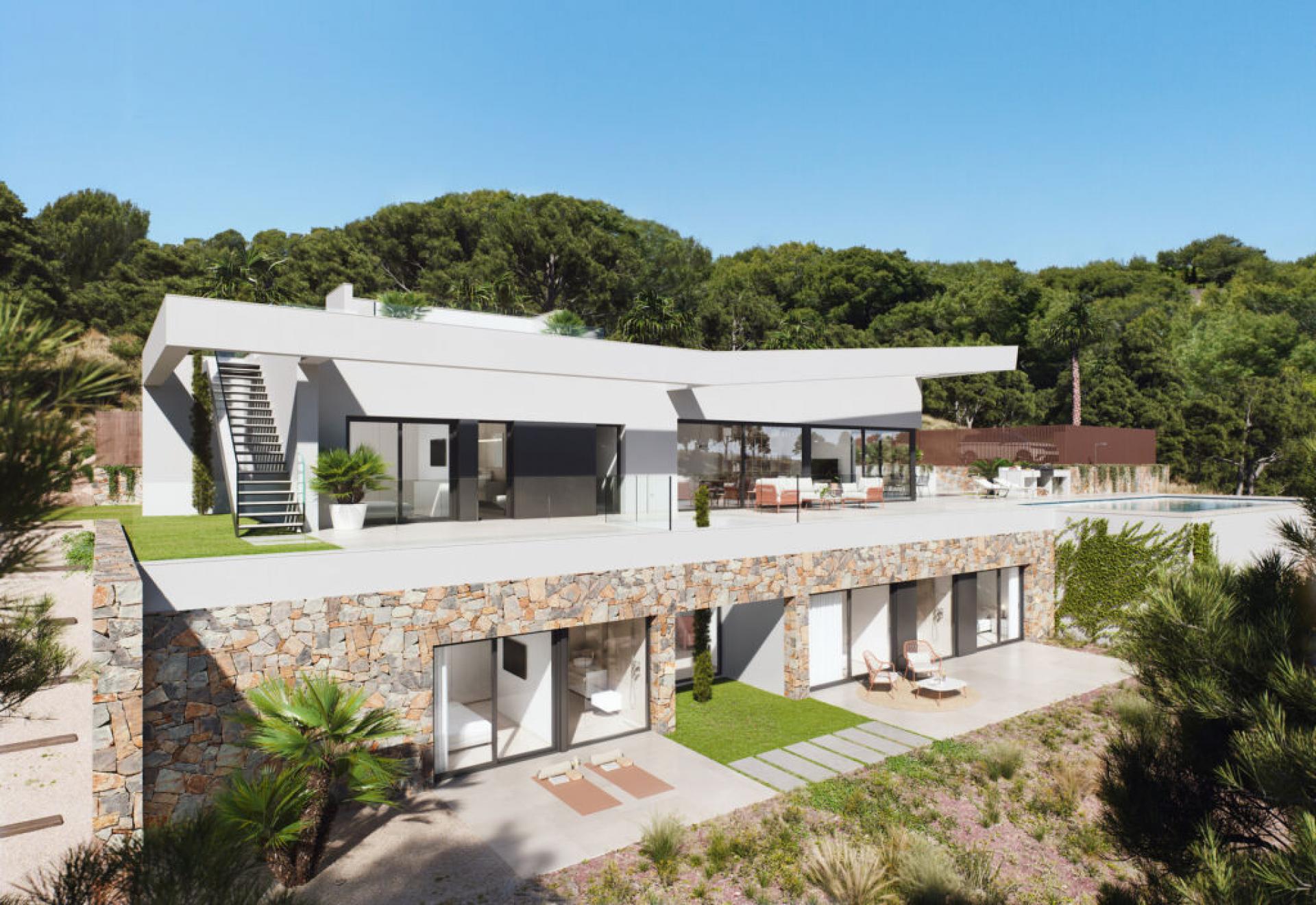 New contemporary modern villa at Las Colinas Golf & Country Club in Medvilla Spanje