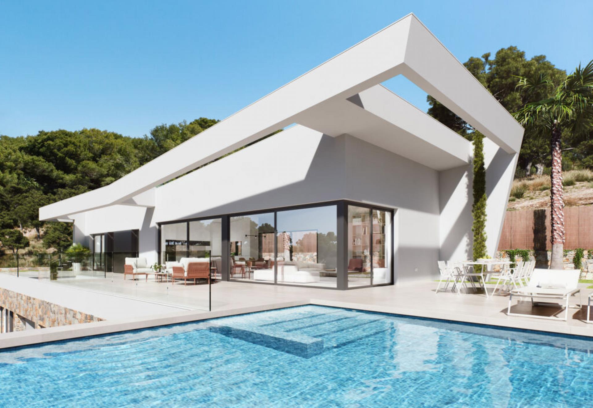 New contemporary modern villa at Las Colinas Golf & Country Club in Medvilla Spanje