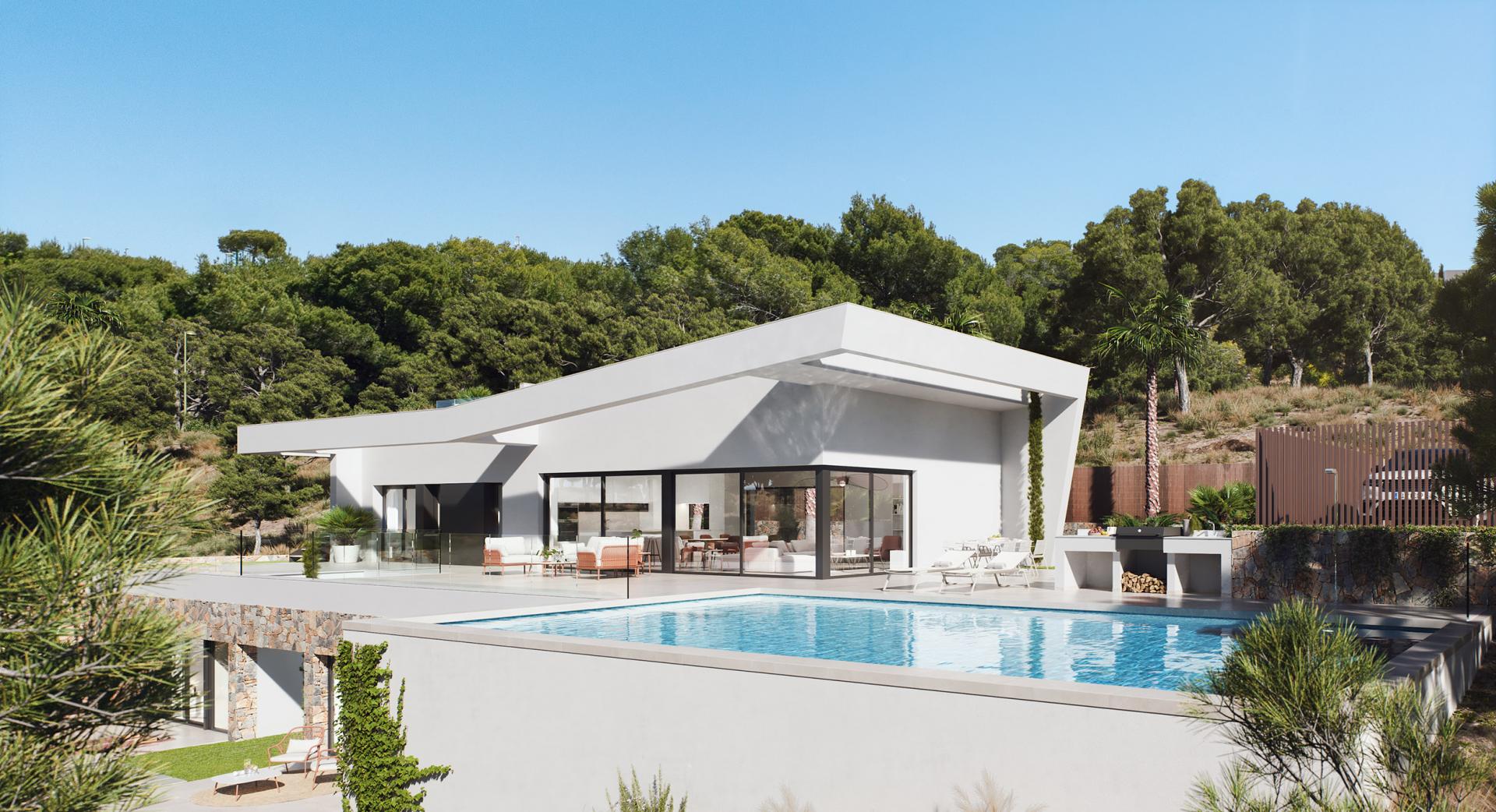 New contemporary modern villa at Las Colinas Golf & Country Club in Medvilla Spanje