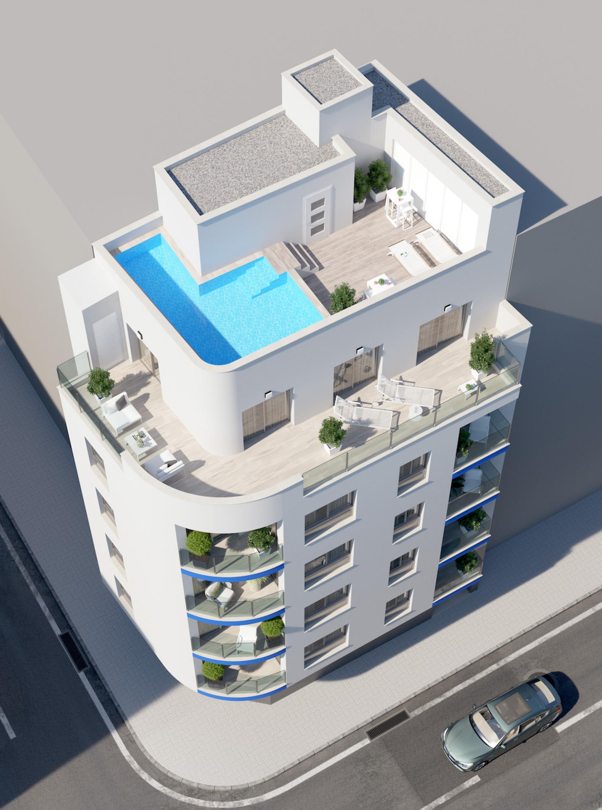 2 bedroom Apartment with terrace in Torrevieja - New build in Medvilla Spanje