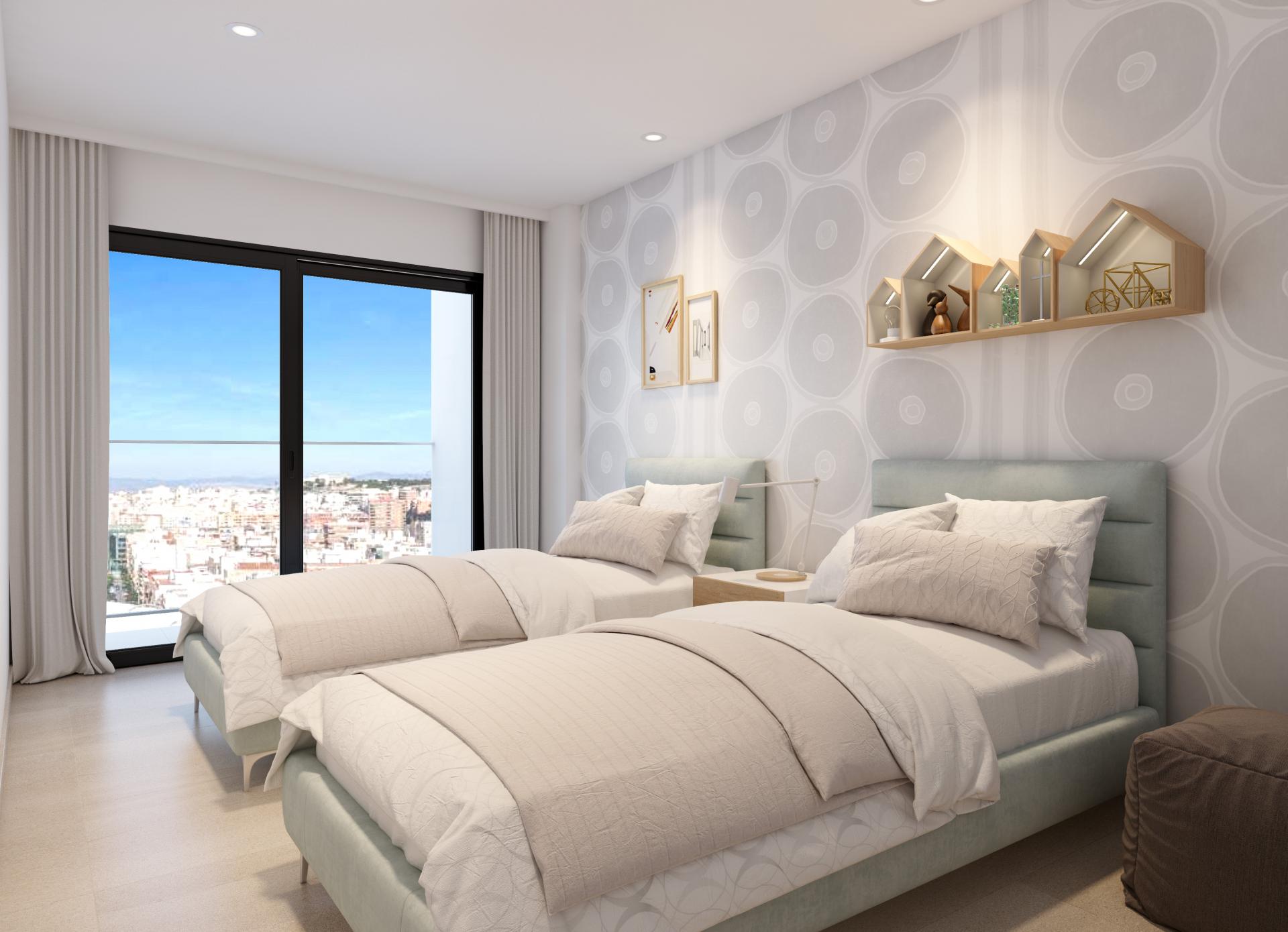 1 bedroom Apartments - solarium in Alicante - New build in Medvilla Spanje