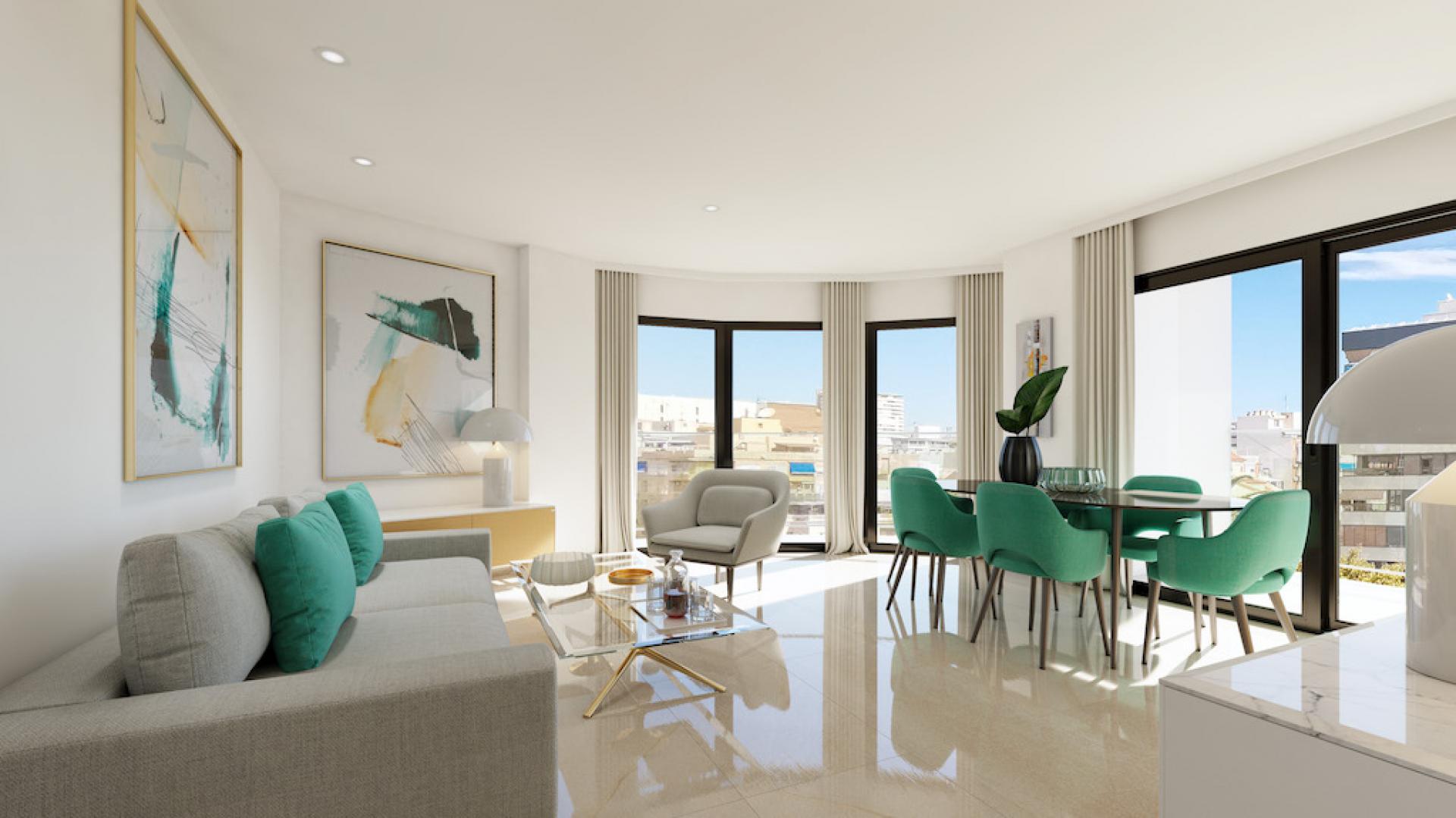 1 bedroom Apartments - solarium in Alicante - New build in Medvilla Spanje