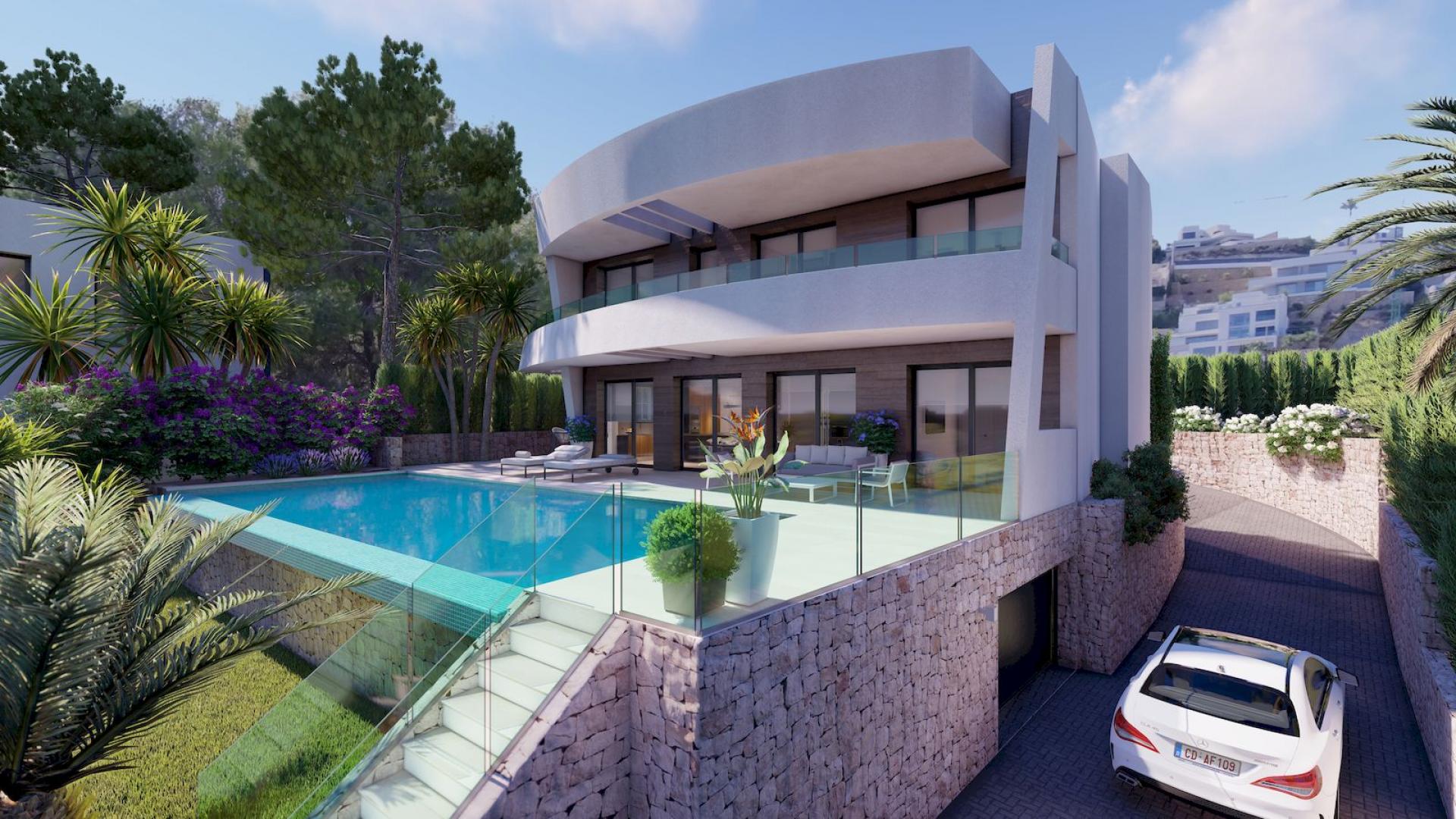 Luxury villa with sea views in Moraira in Medvilla Spanje