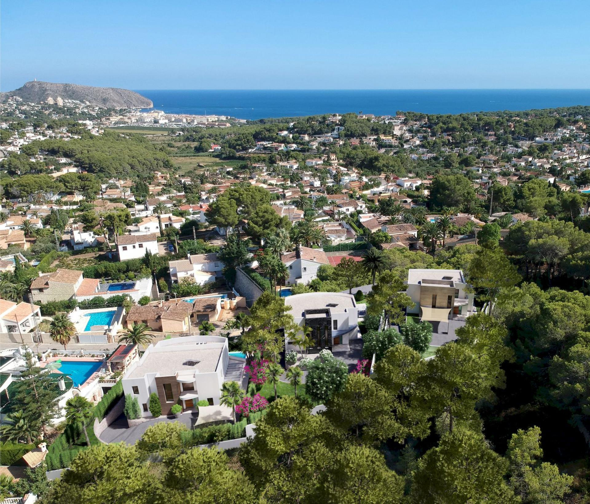 Luxury villa with sea views in Moraira in Medvilla Spanje