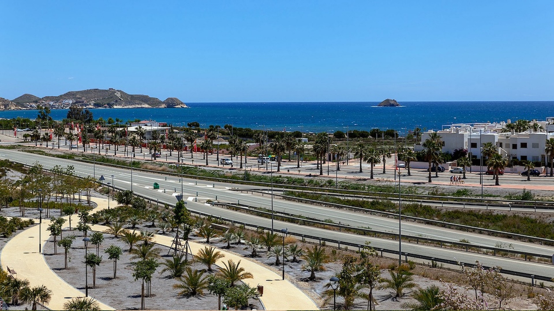 Beach homes in Mar de Pulpi at the Coast of Almeria in Medvilla Spanje