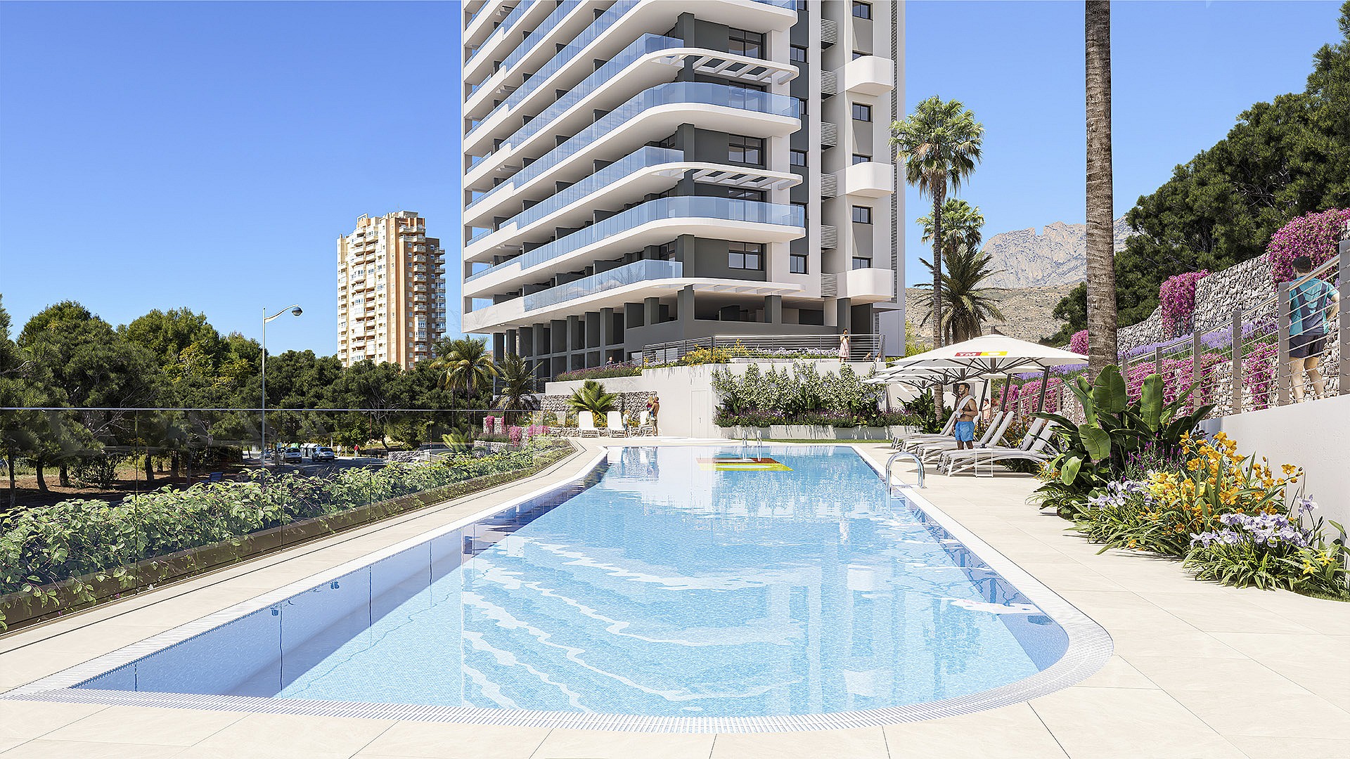 3 bedroom Apartments - solarium in Benidorm - New build in Medvilla Spanje