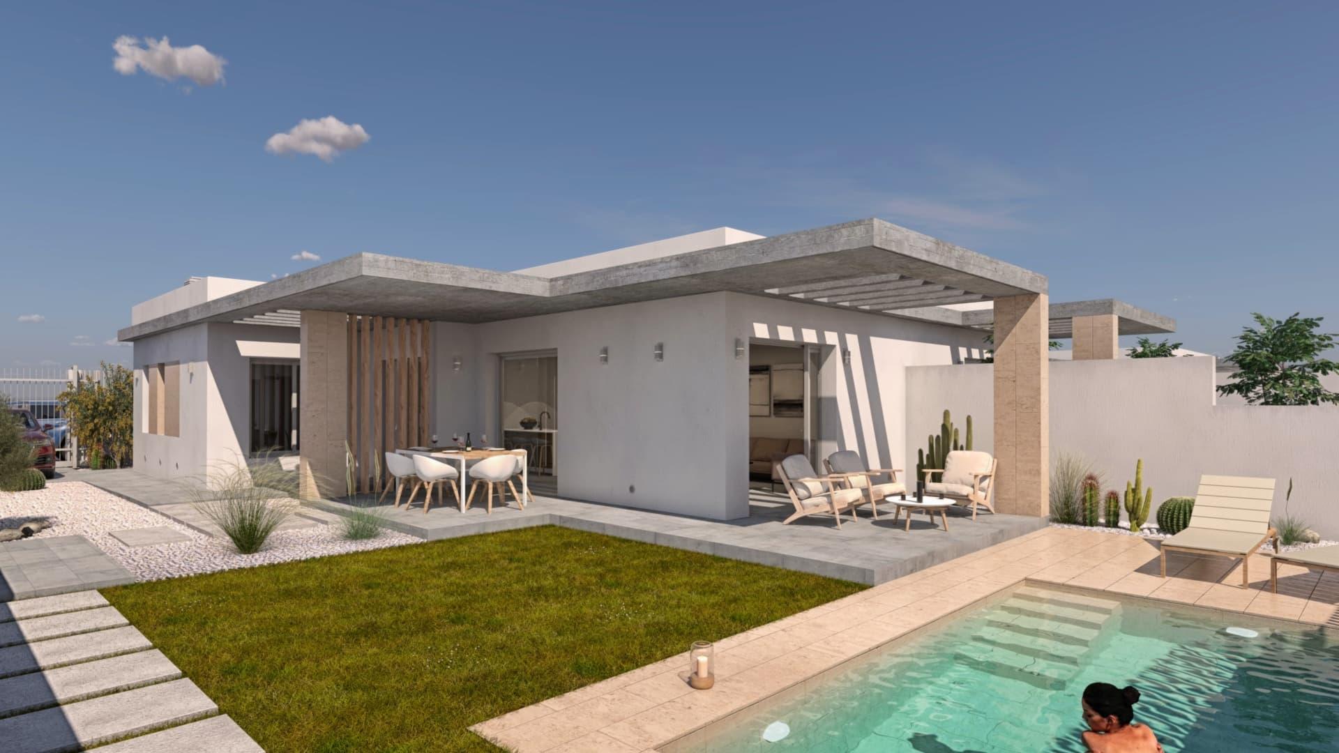 3 bedroom Villa in Santiago de la Ribera - New build in Medvilla Spanje