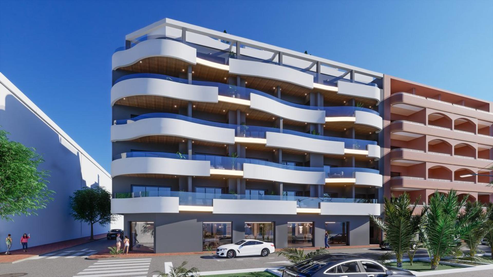 2 bedroom Apartments - solarium in Torrevieja - New build in Medvilla Spanje