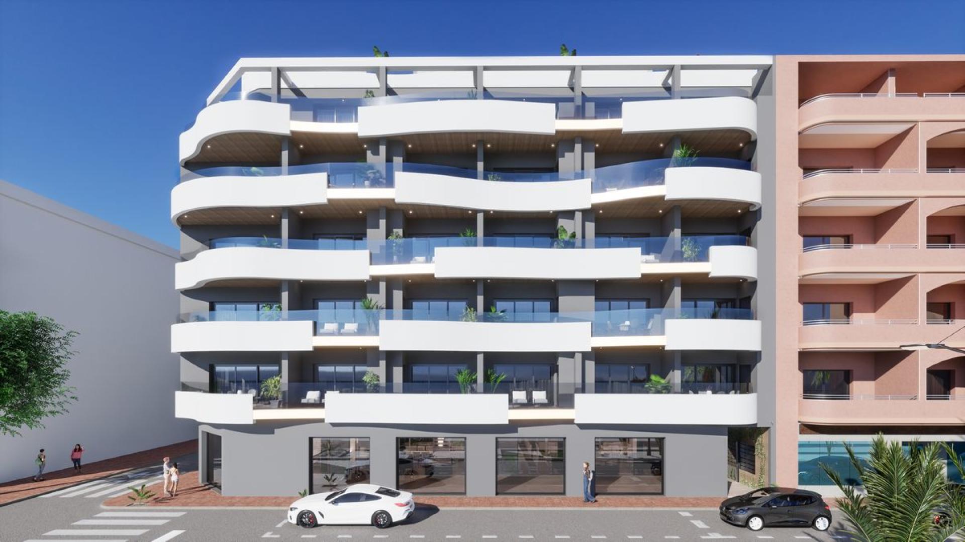 2 bedroom Apartments - solarium in Torrevieja - New build in Medvilla Spanje