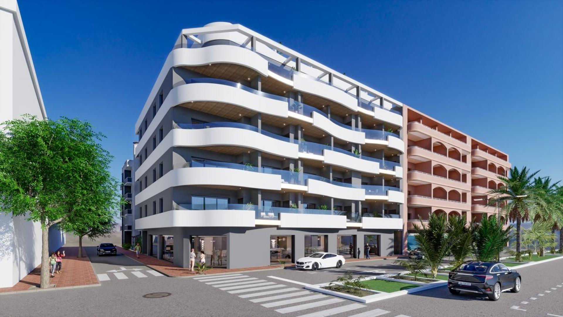 2 bedroom Apartments - solarium in Torrevieja - New build in Medvilla Spanje