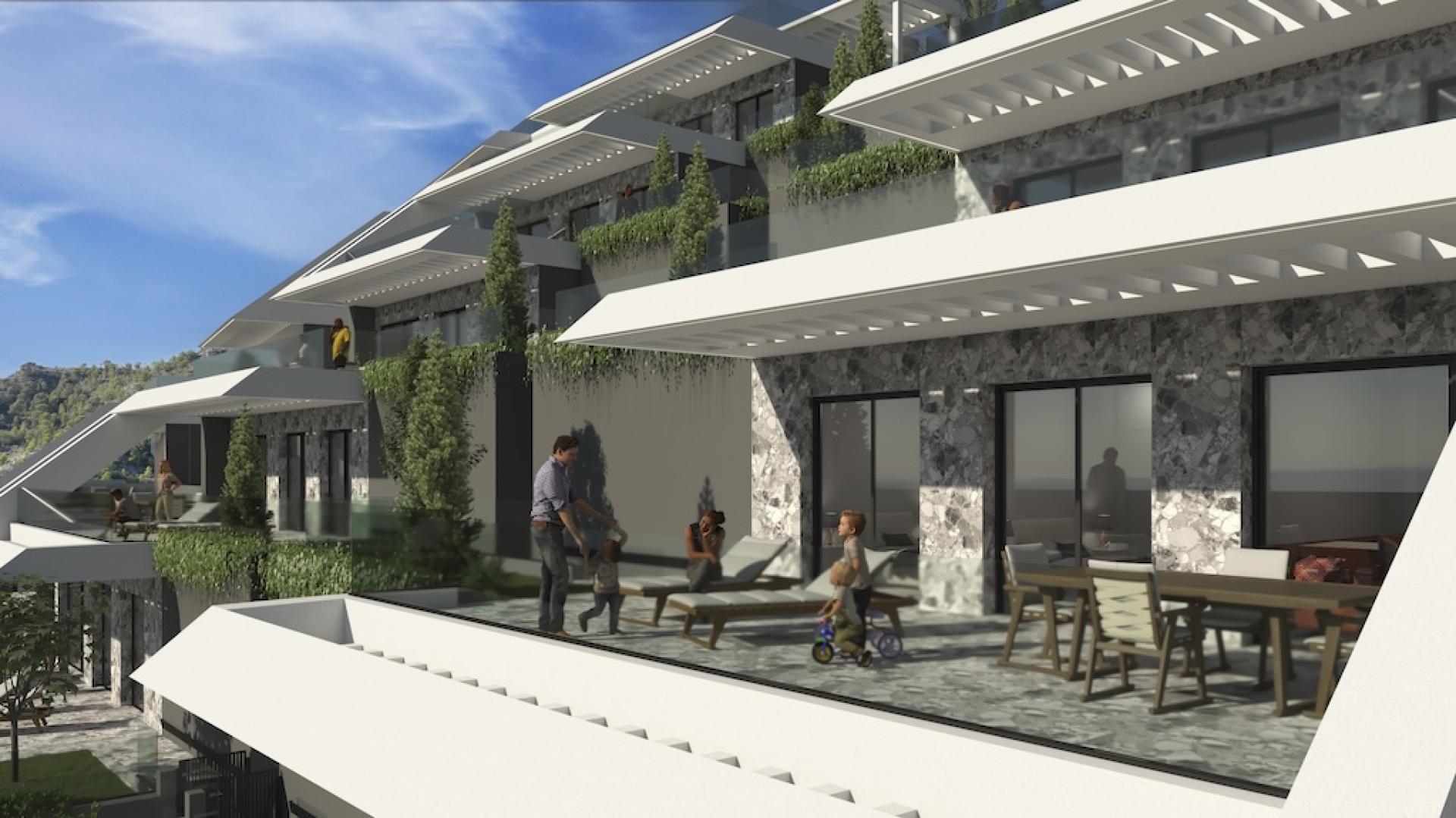 2 bedroom Apartments - solarium in Finestrat - New build in Medvilla Spanje