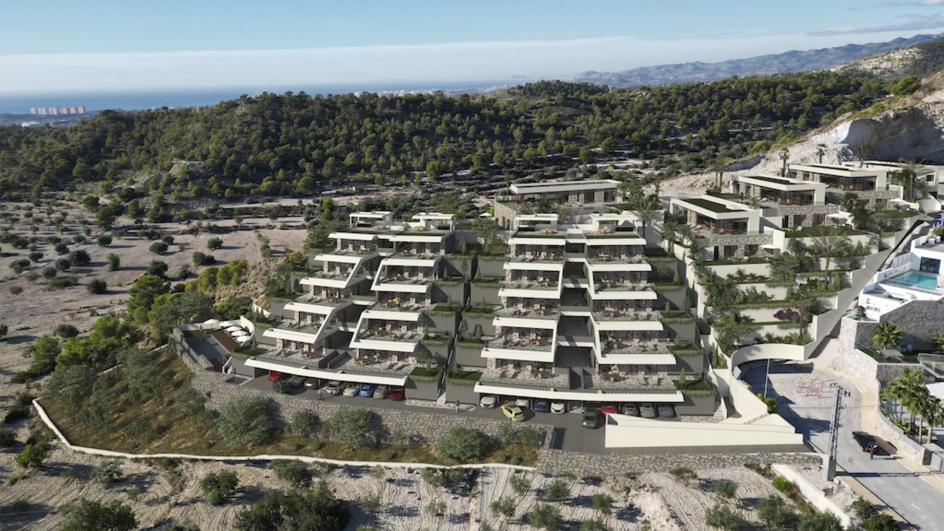 2 bedroom Apartments - solarium in Finestrat - New build in Medvilla Spanje