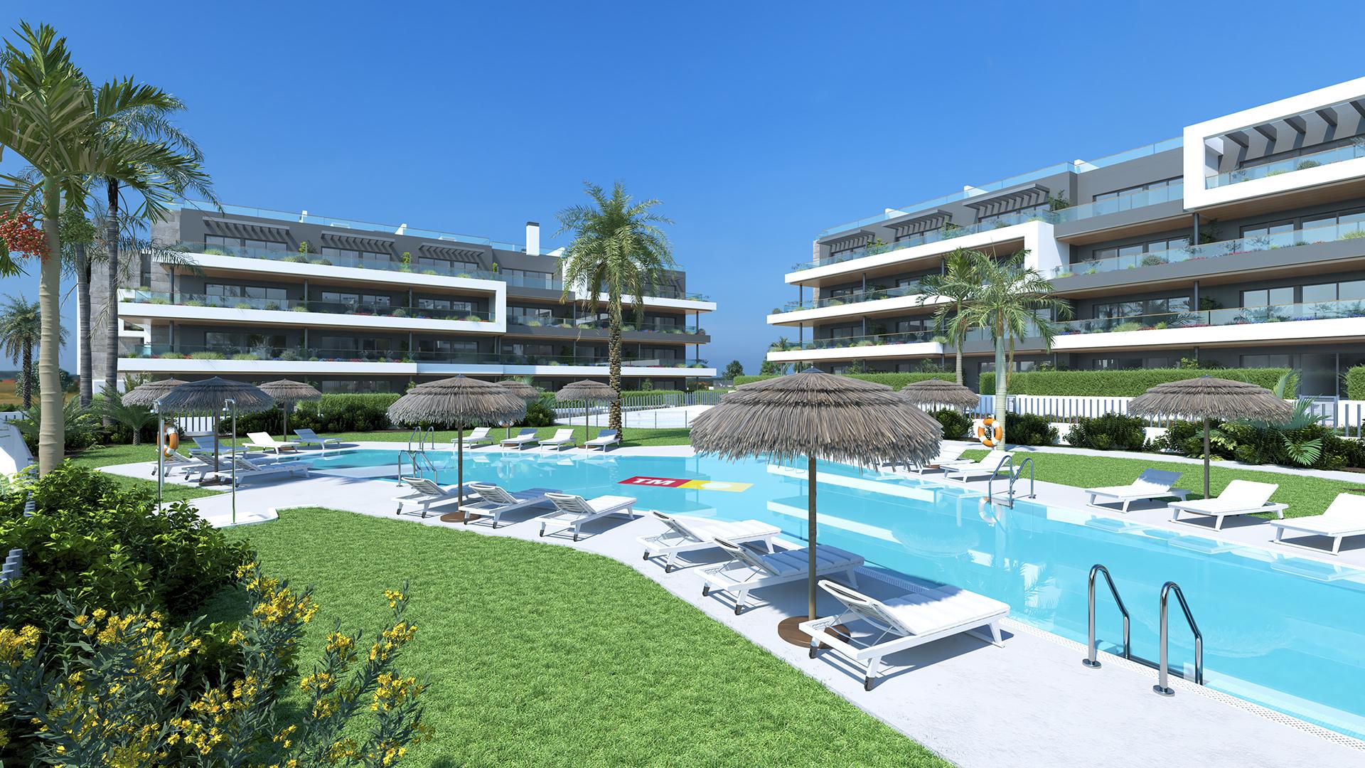 1 bedroom Apartments - solarium in Torrevieja - New build in Medvilla Spanje