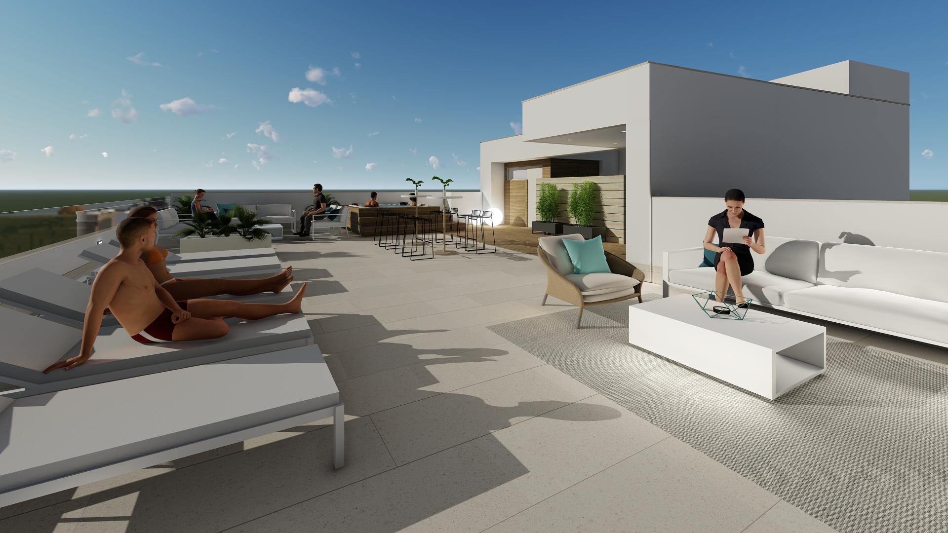 1 bedroom Apartment with terrace in Torrevieja - New build in Medvilla Spanje