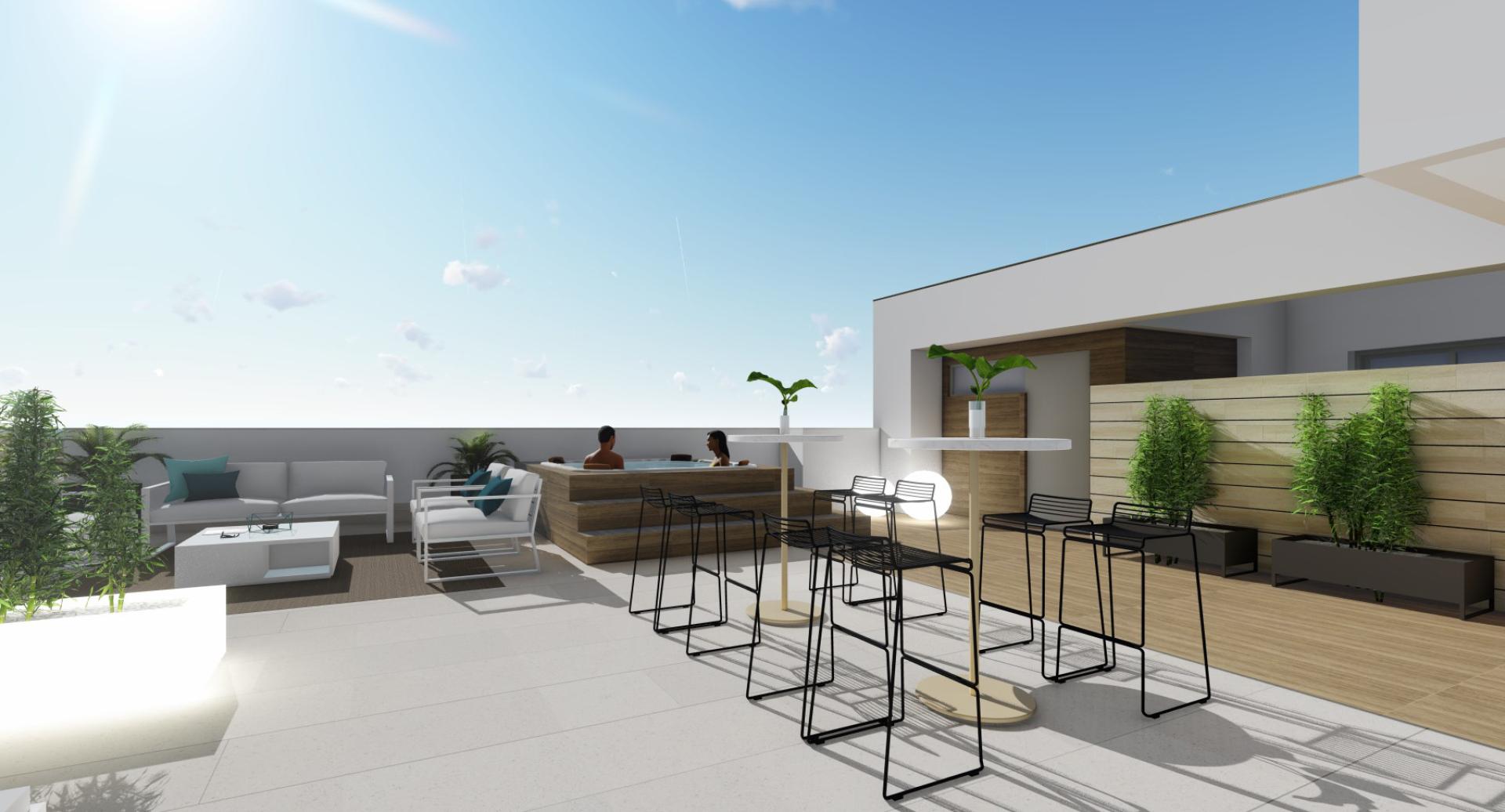 1 bedroom Apartment with terrace in Torrevieja - New build in Medvilla Spanje