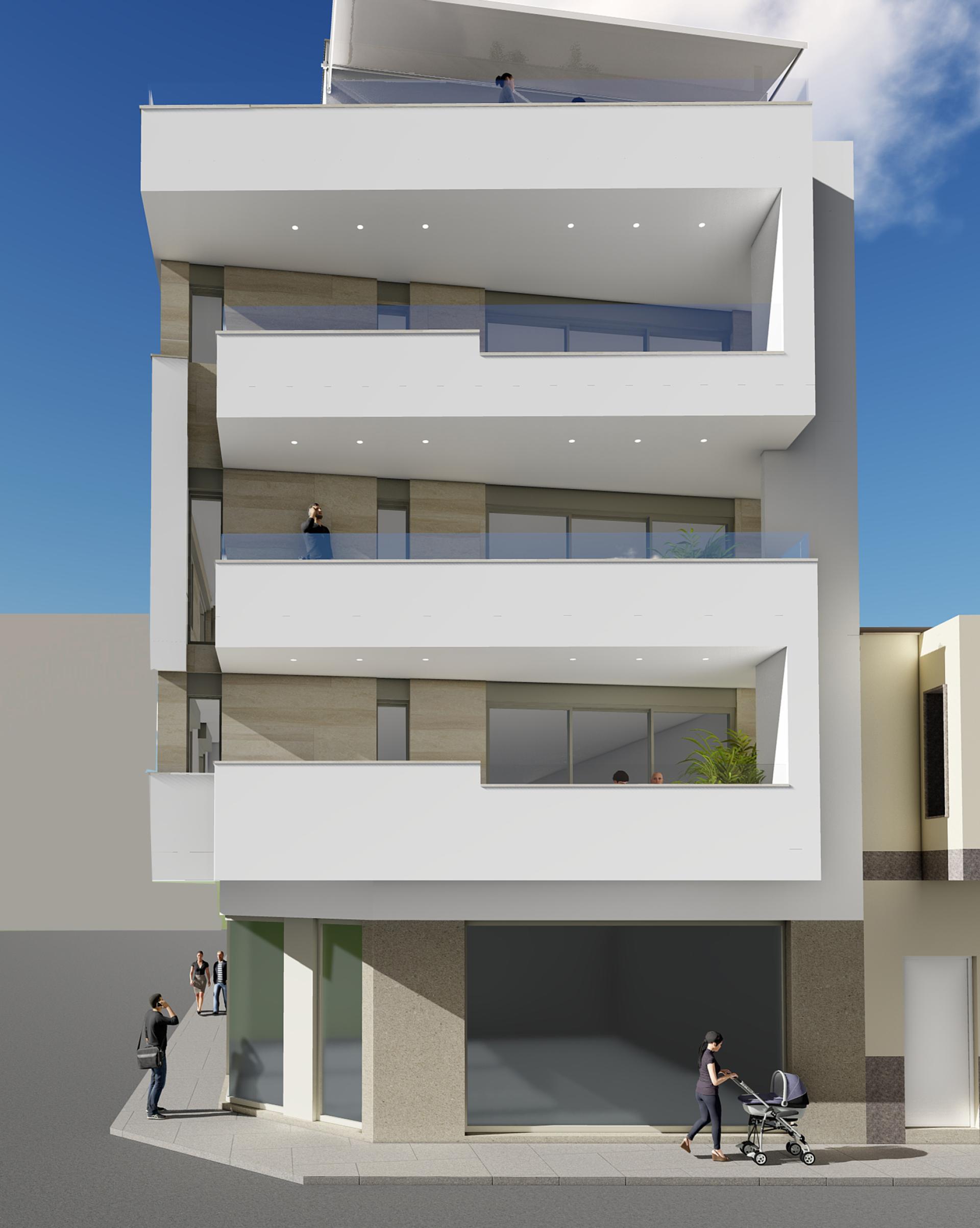 1 bedroom Apartment with terrace in Torrevieja - New build in Medvilla Spanje