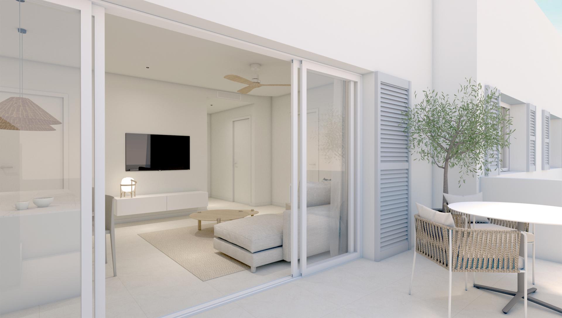 3 bedroom Apartments - solarium in Torre de la Horadada - New build in Medvilla Spanje