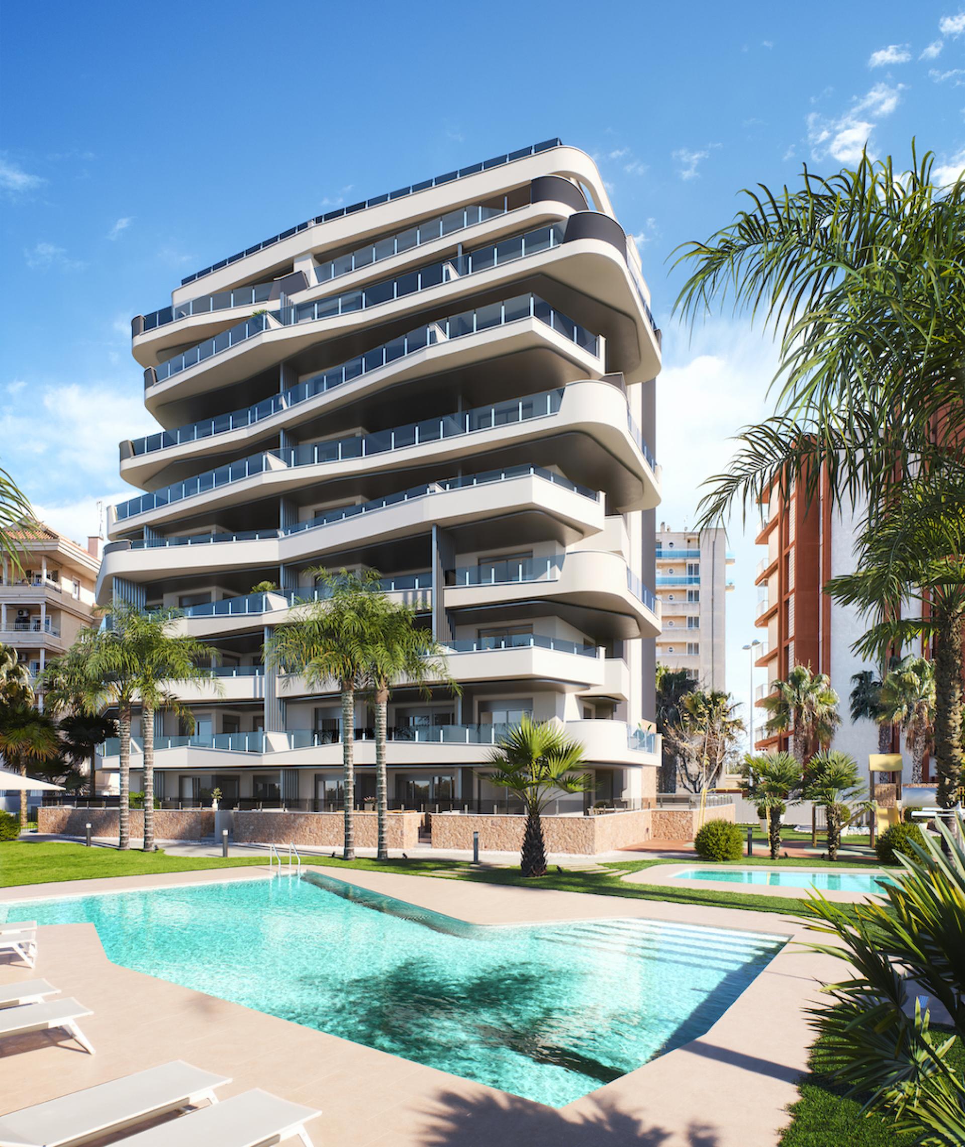 2 bedroom Apartments - solarium in Guardamar del Segura - New build in Medvilla Spanje