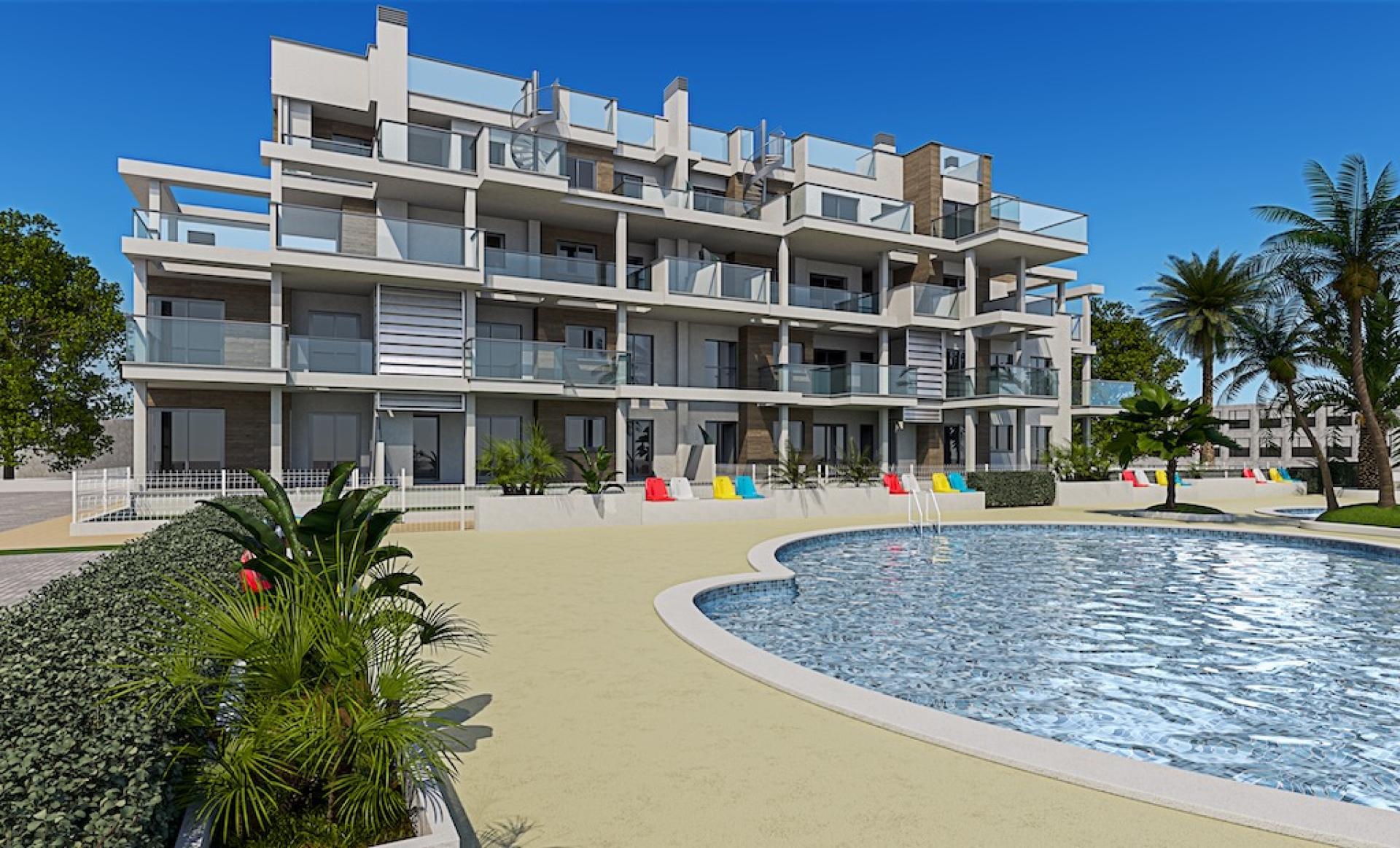 2 bedroom Apartment with garden in Denia - New build in Medvilla Spanje