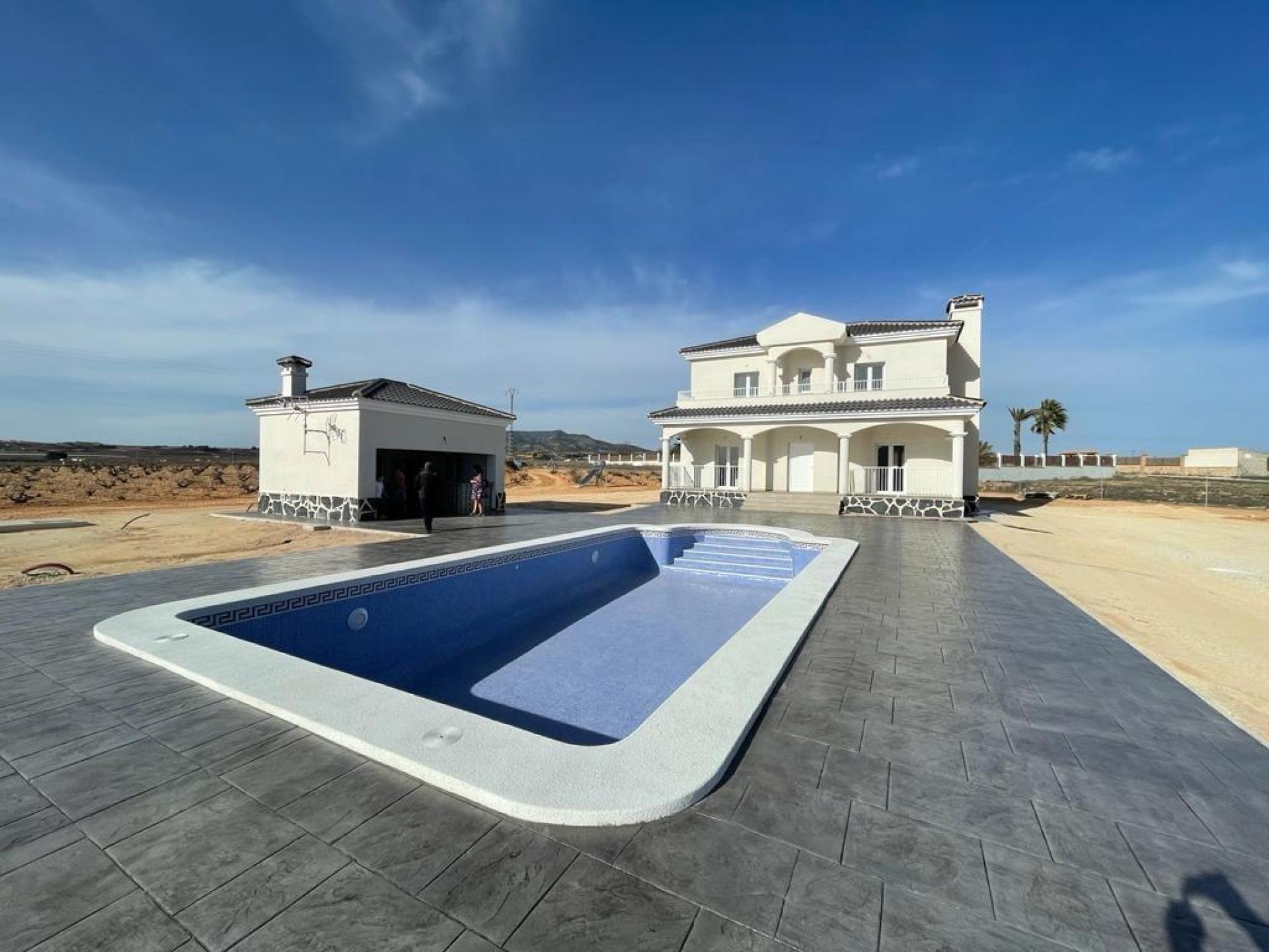 Luxury New Villas with Pool inc. land, licences & legalities in Alicante, Pinoso in Medvilla Spanje