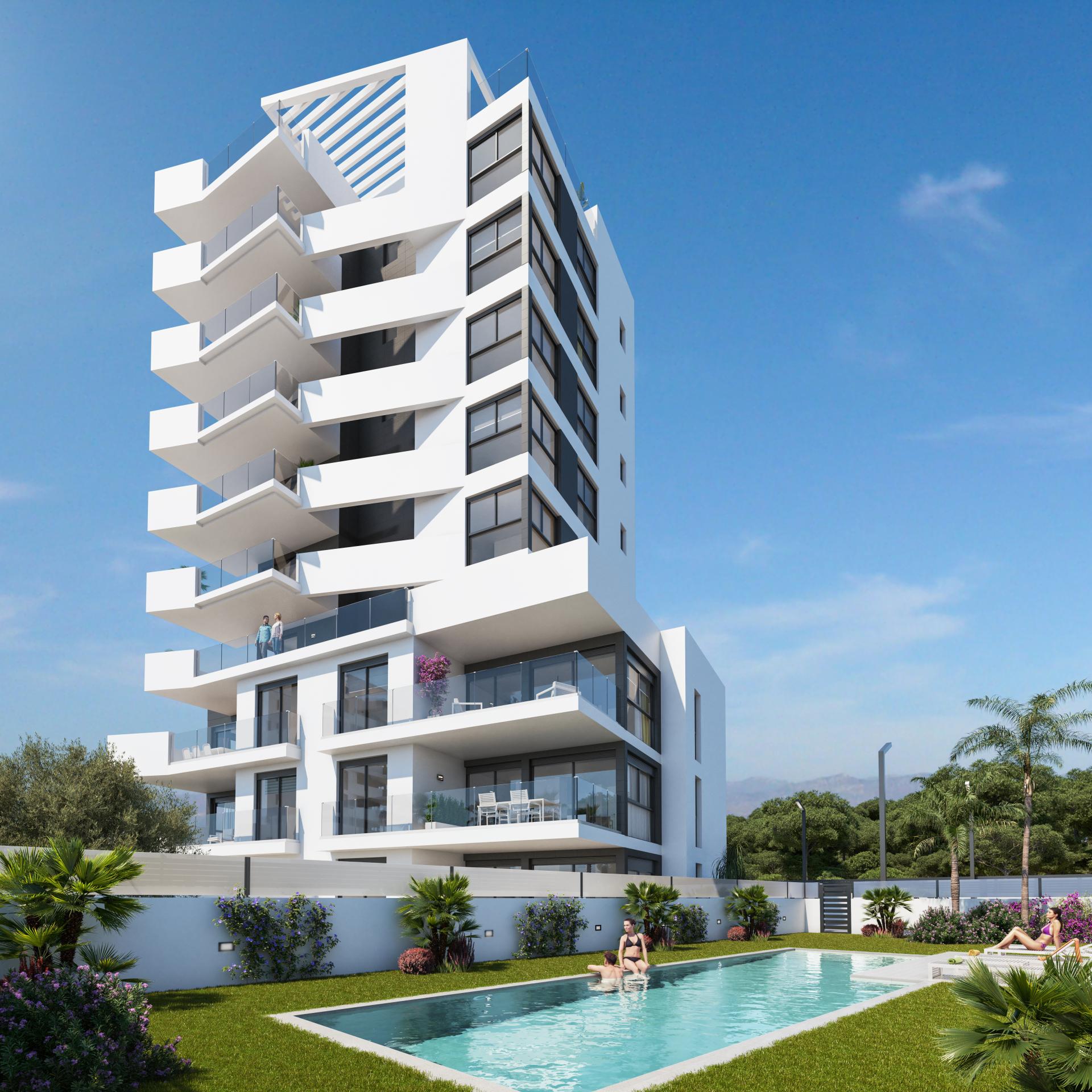 3 bedroom Apartments - solarium in Guardamar - New build in Medvilla Spanje