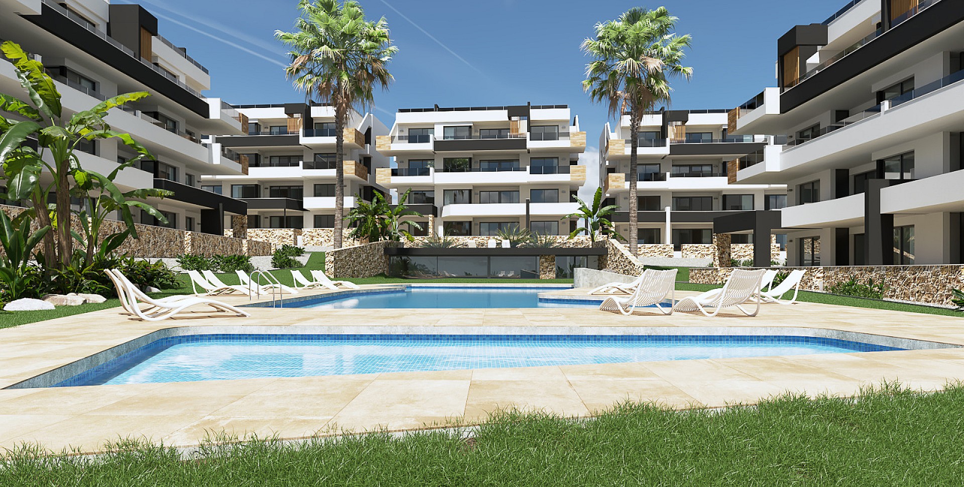 2 bedroom Apartments - solarium in Orihuela Costa - New build in Medvilla Spanje