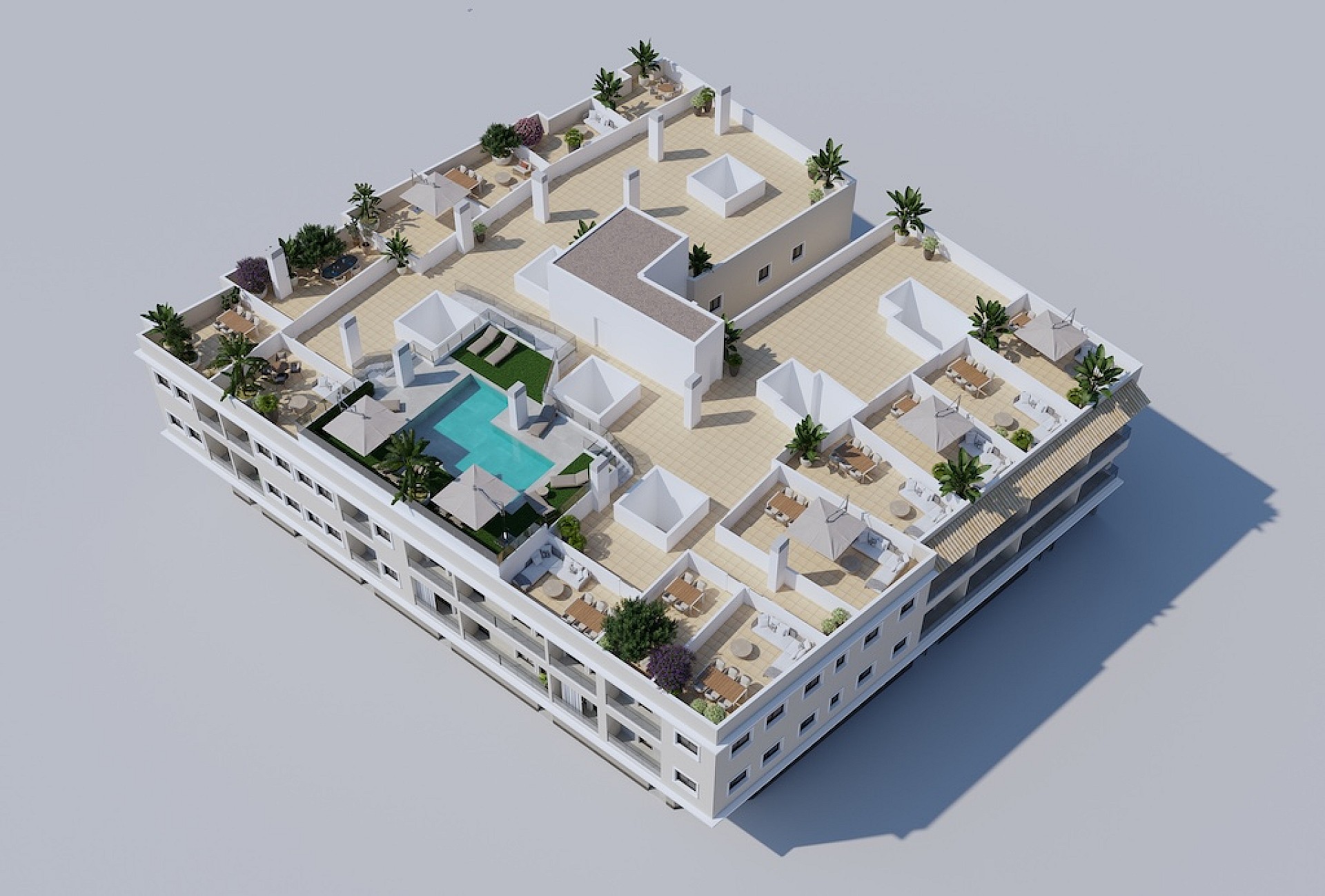 2 bedroom Apartments - solarium in Algorfa - New build in Medvilla Spanje