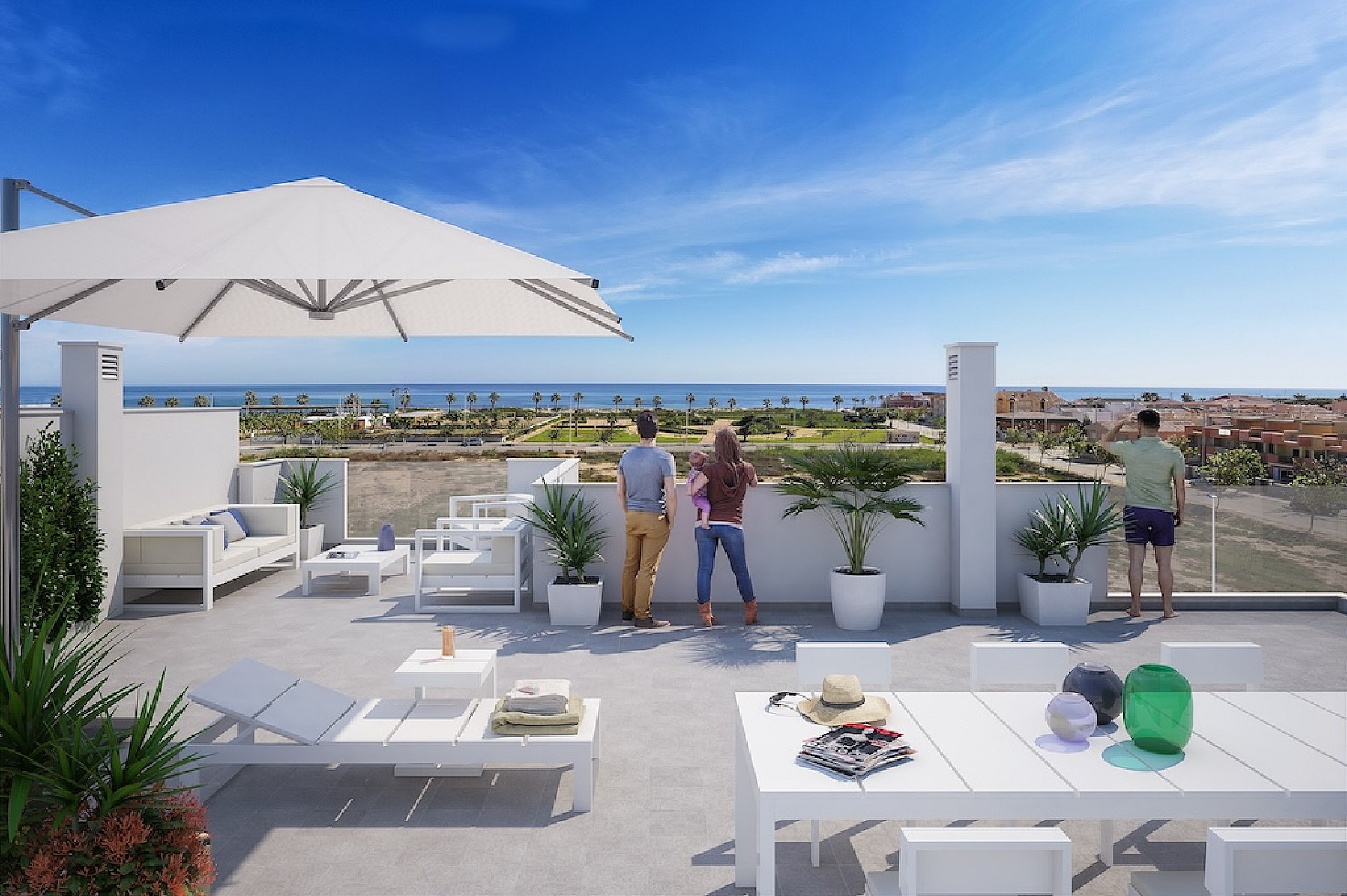 2 bedroom Apartments - solarium in Torre de la Horadada - New build in Medvilla Spanje