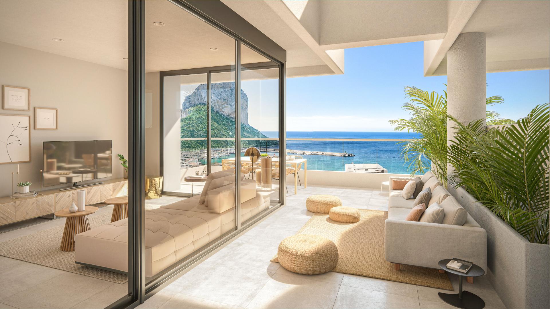 1 bedroom Apartment with terrace in Calpe - New build in Medvilla Spanje