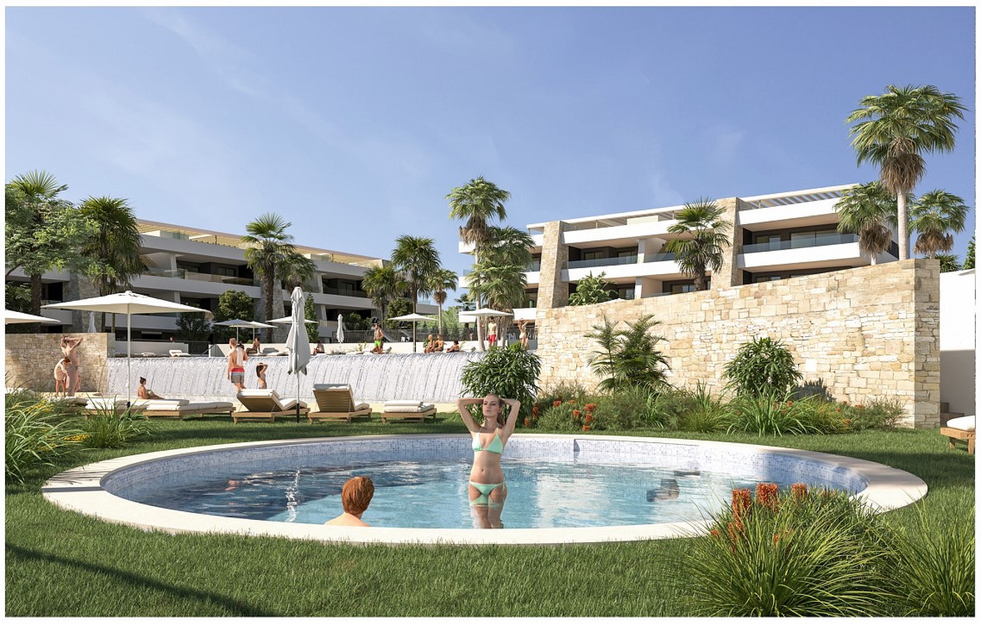 2 bedroom Apartments - solarium in Font de Llop (Aspe) - New build in Medvilla Spanje