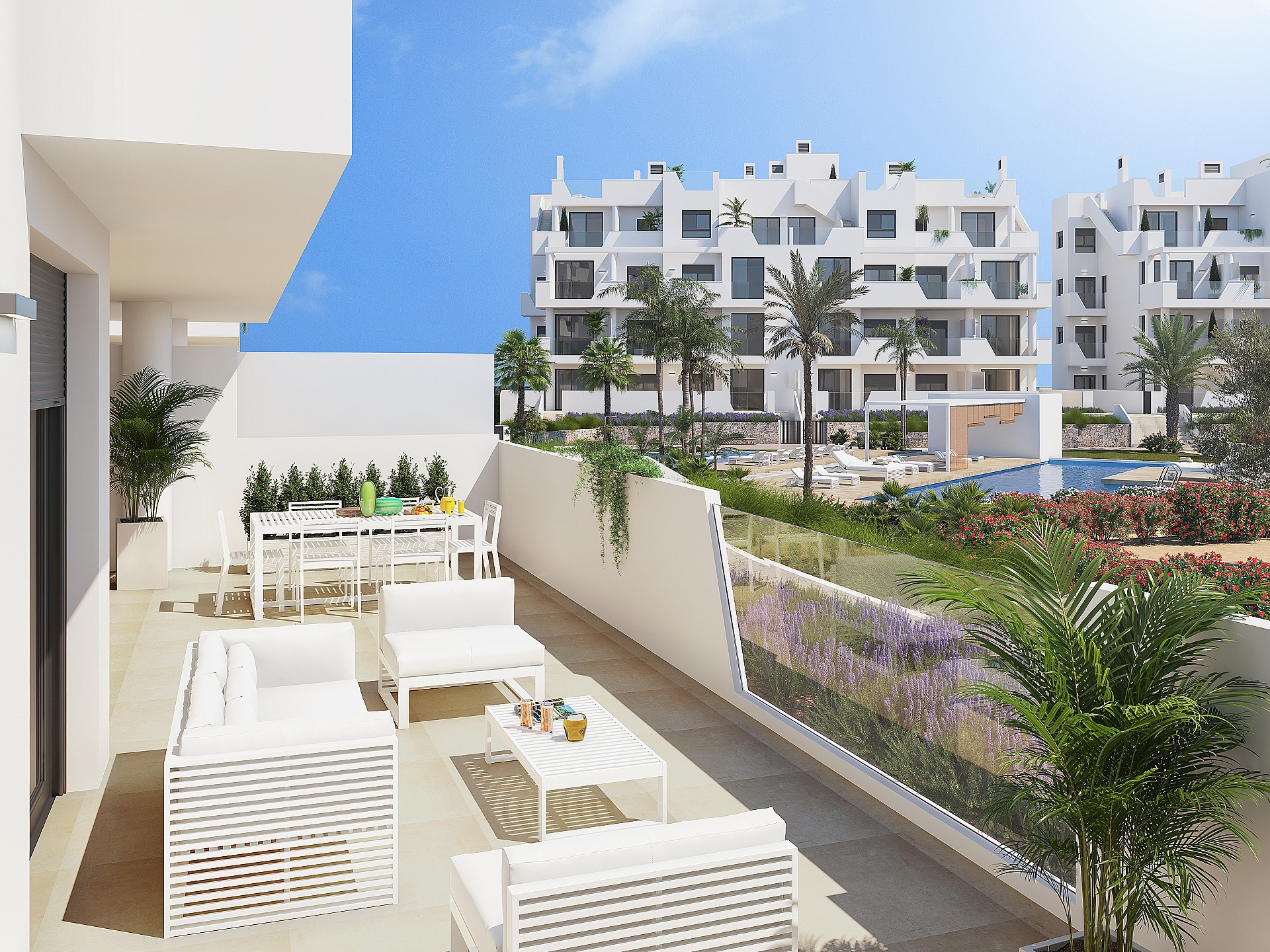 2 bedroom Apartments - solarium in Santa Rosalía Resort - New build in Medvilla Spanje