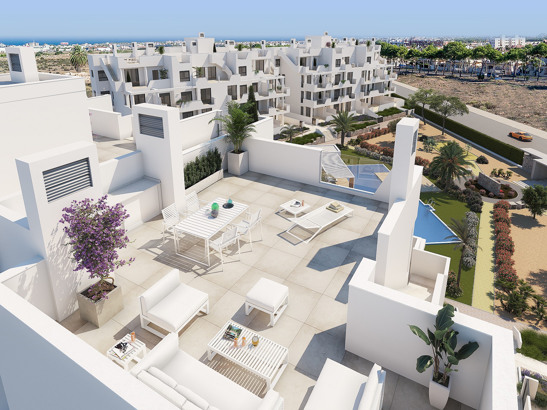 2 bedroom Apartments - solarium in Santa Rosalía Resort - New build in Medvilla Spanje