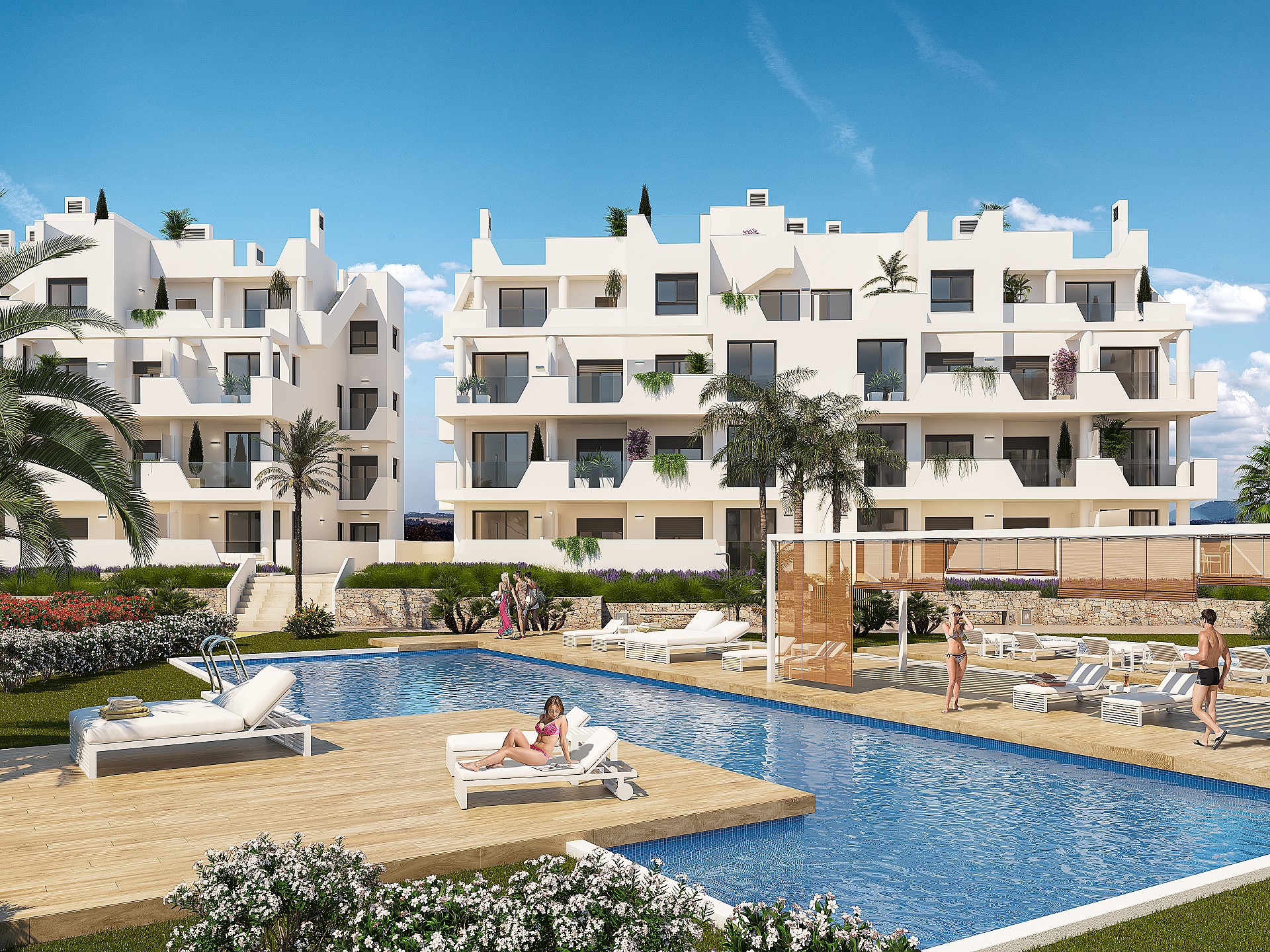 2 bedroom Apartments - solarium in Santa Rosalía Resort - New build in Medvilla Spanje