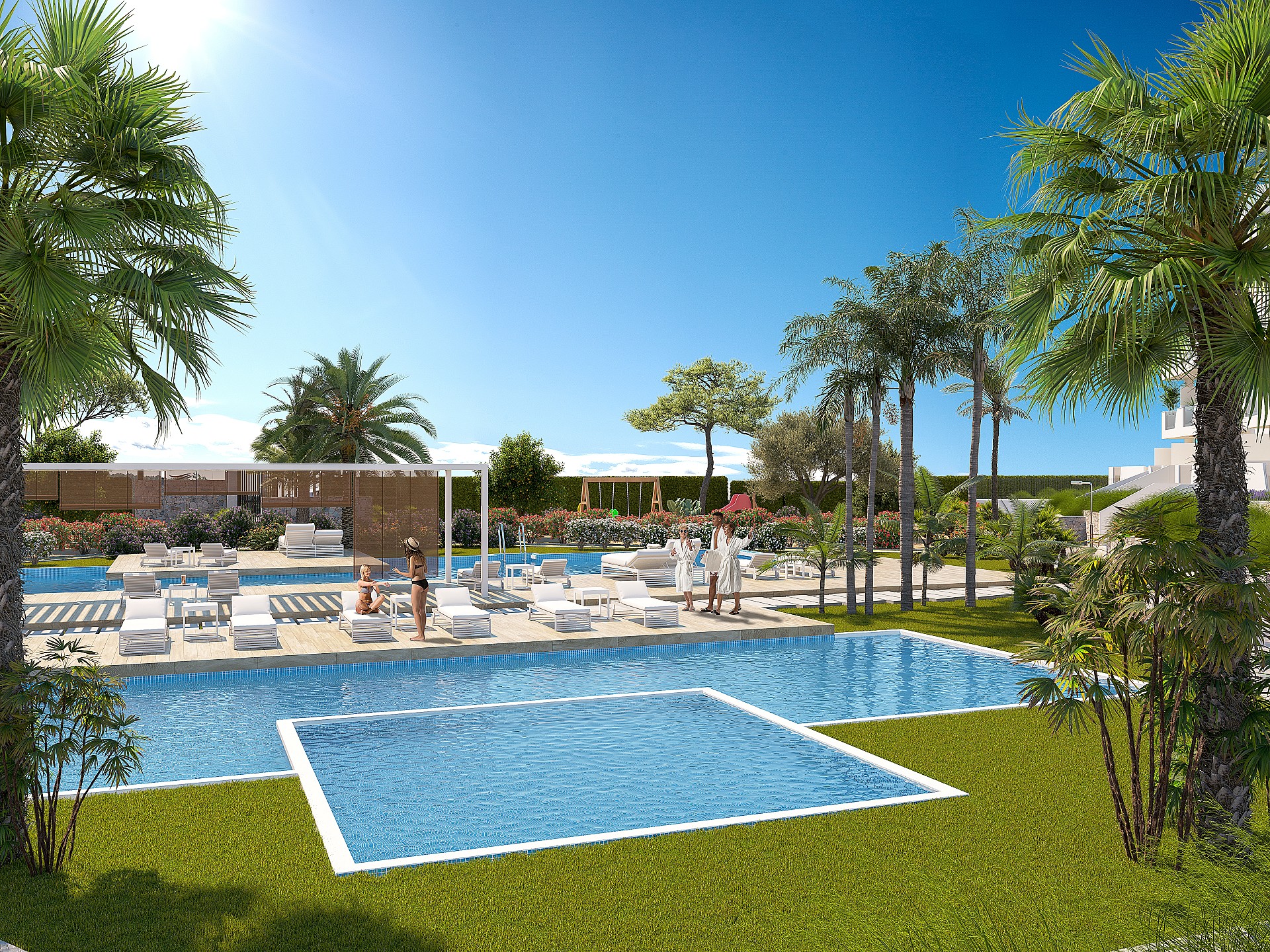 2 bedroom Apartments - solarium in Santa Rosalía Resort - New build in Medvilla Spanje