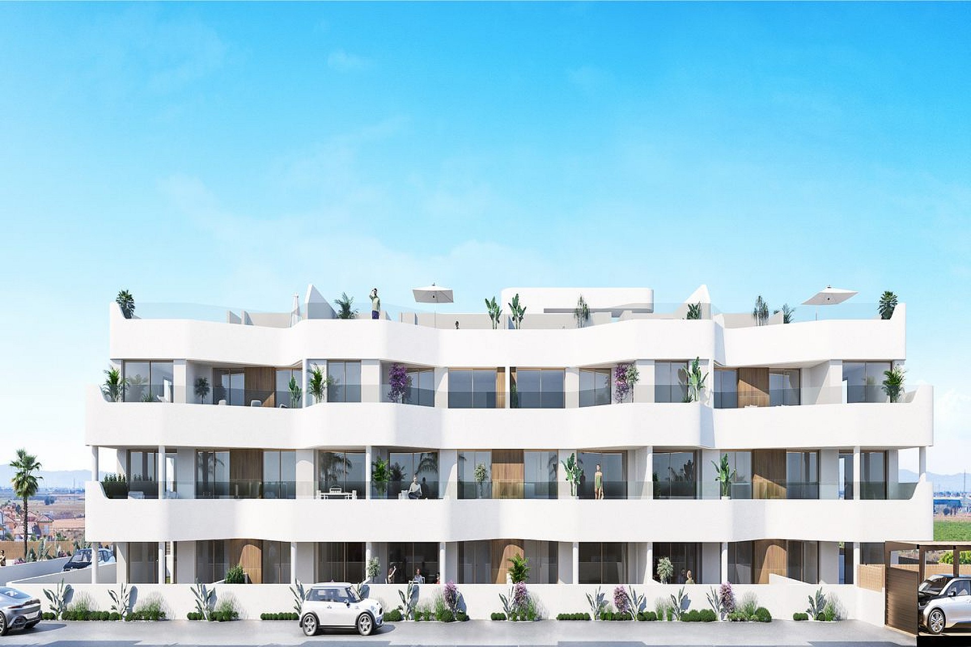 3 bedroom Apartments - solarium in Los Alcazares - New build in Medvilla Spanje