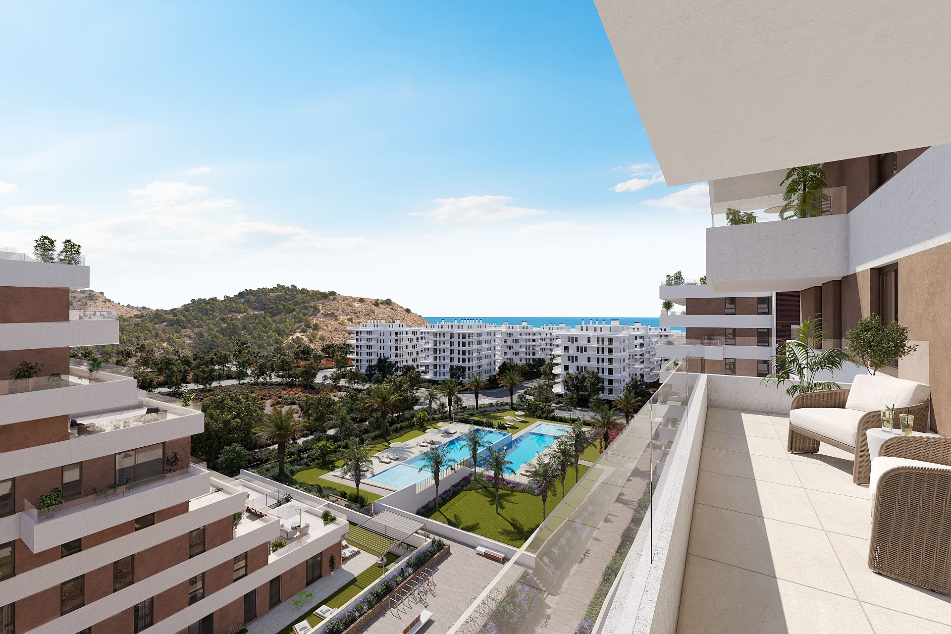 3 bedroom Apartments - solarium in Villajoyosa in Medvilla Spanje