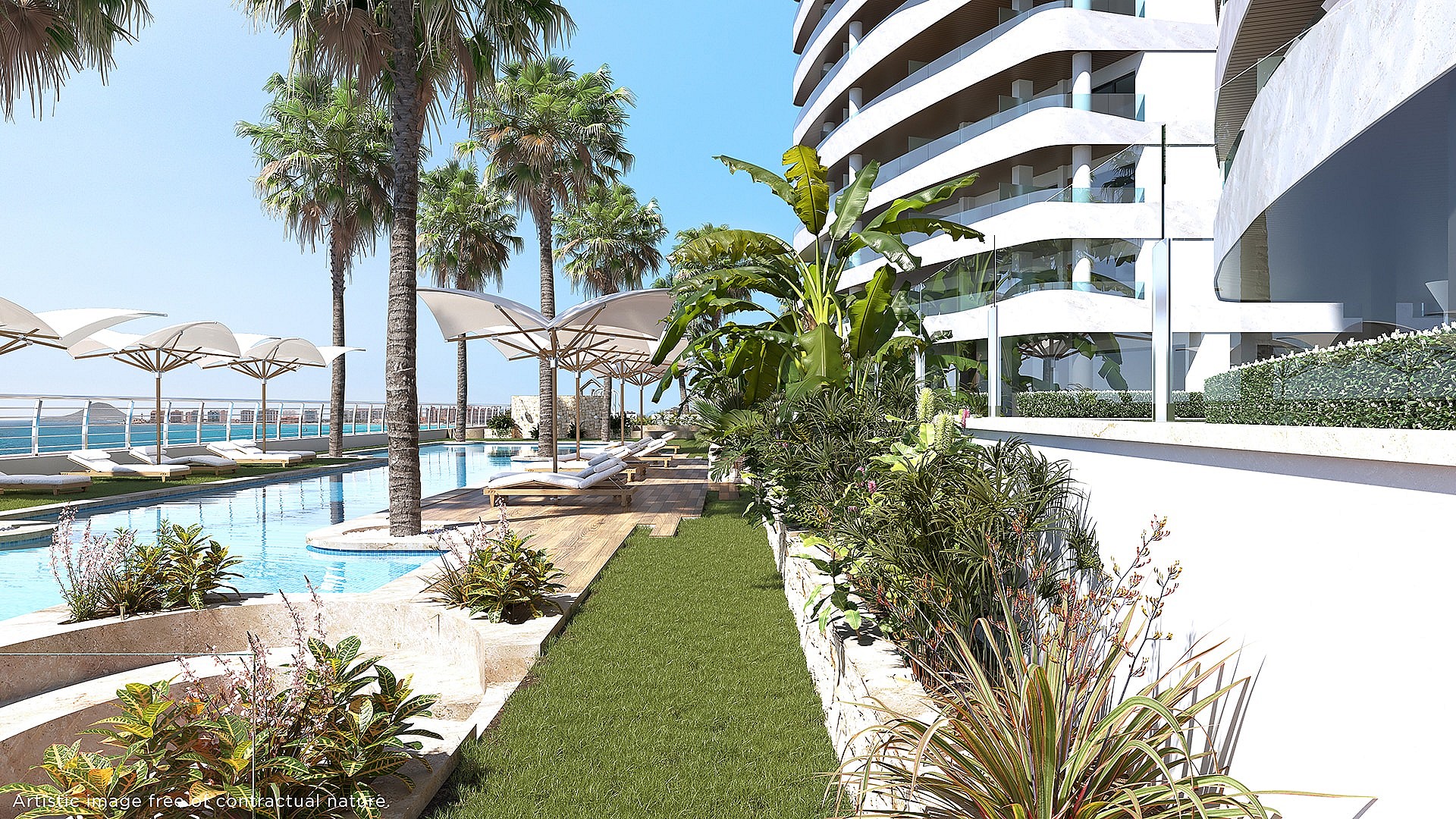 1 bedroom Apartment with terrace in La Manga Del Mar Menor - New build in Medvilla Spanje