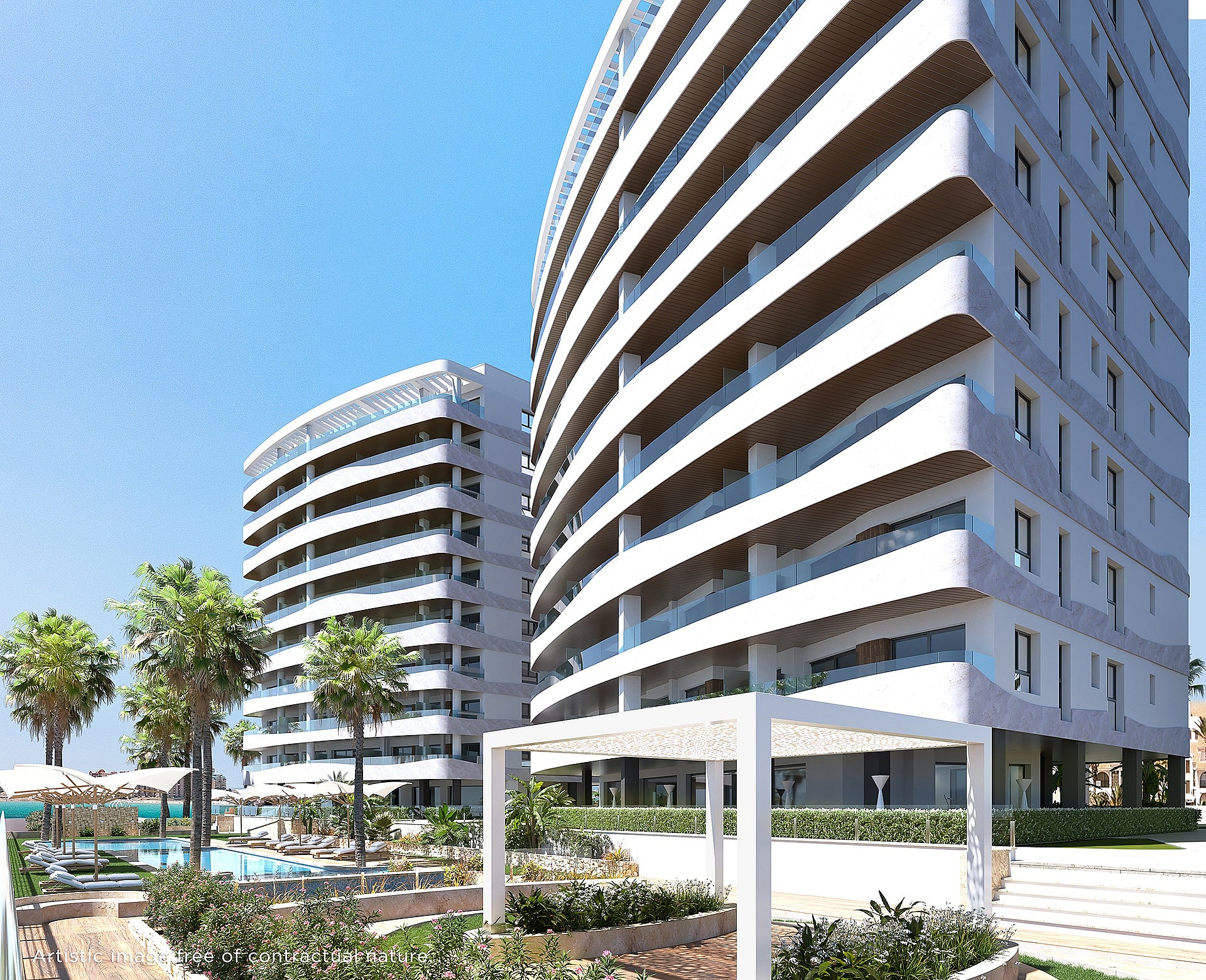 1 bedroom Apartment with terrace in La Manga Del Mar Menor - New build in Medvilla Spanje