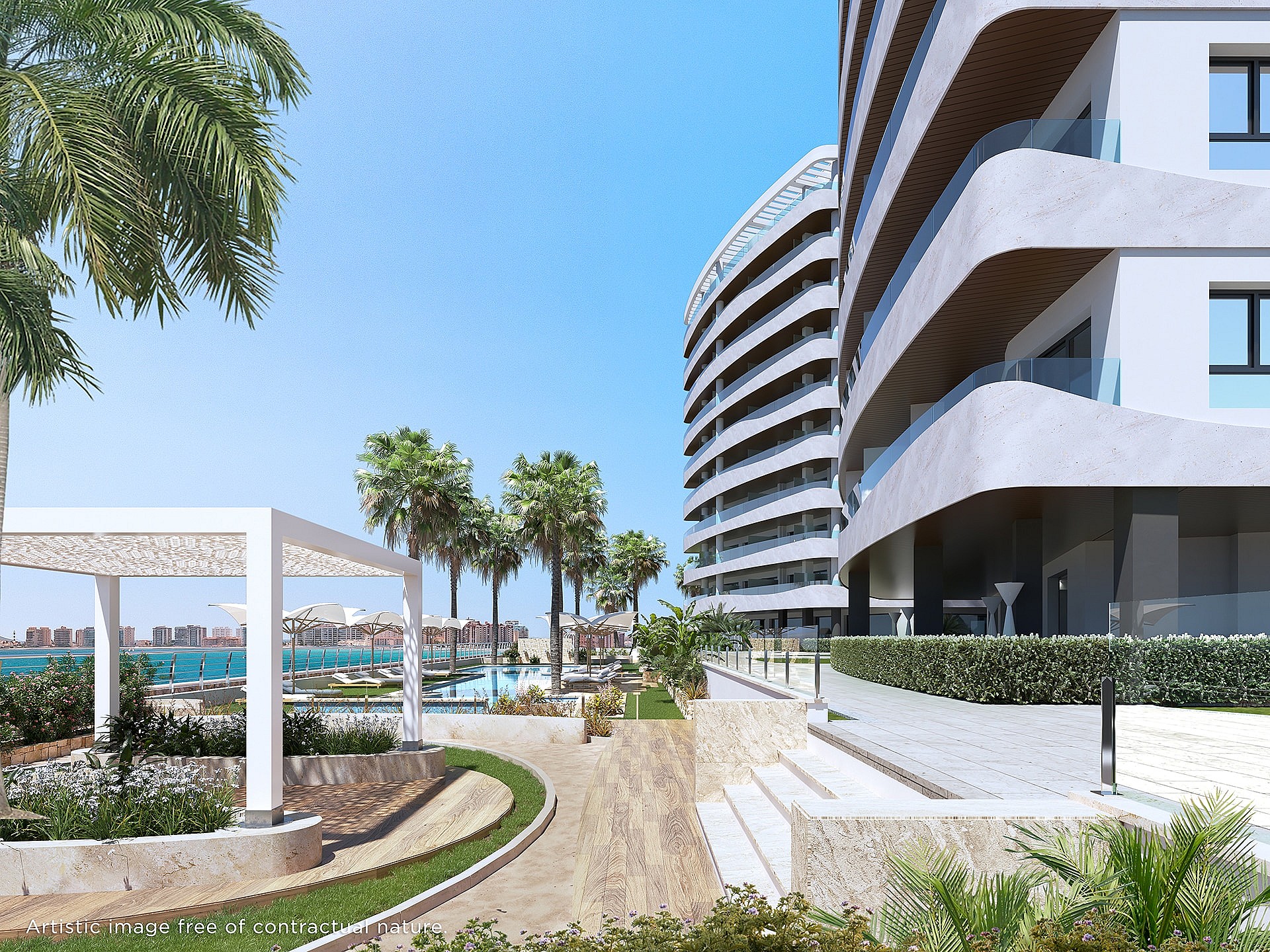 1 bedroom Apartment with terrace in La Manga Del Mar Menor in Medvilla Spanje