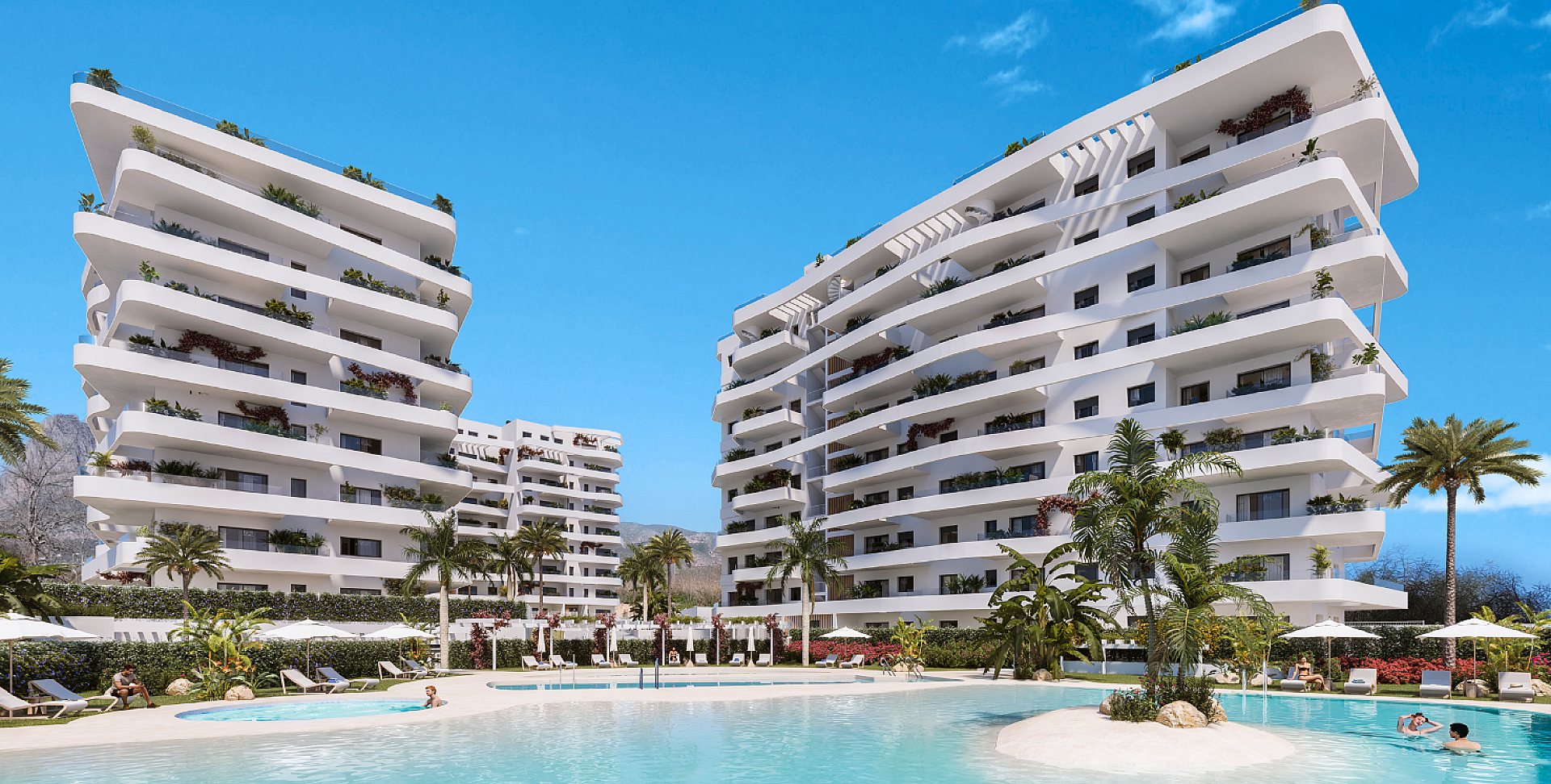 2 bedroom Apartments - solarium in Villajoyosa in Medvilla Spanje