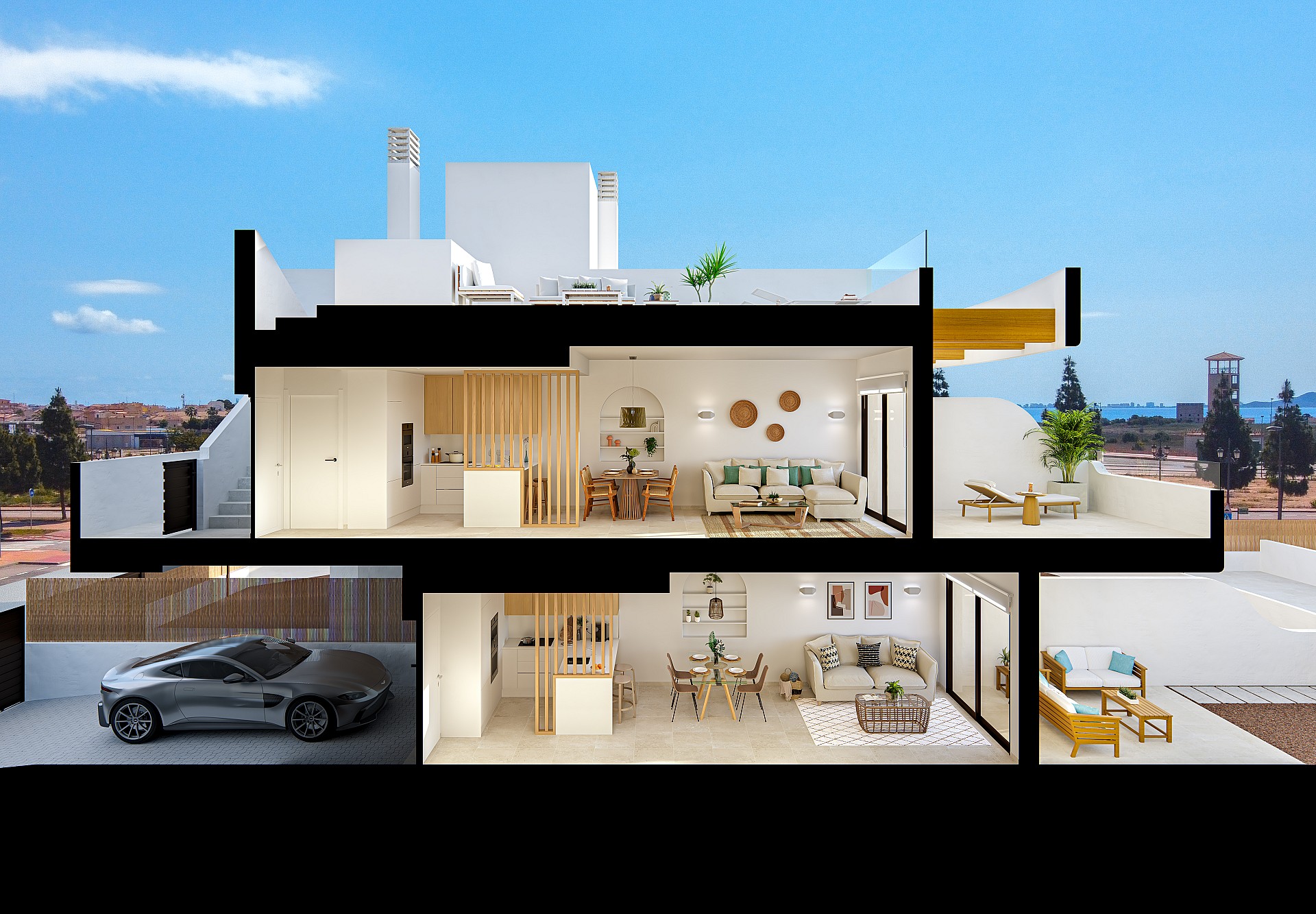 3 bedroom Apartments - solarium in Los Alcazares in Medvilla Spanje