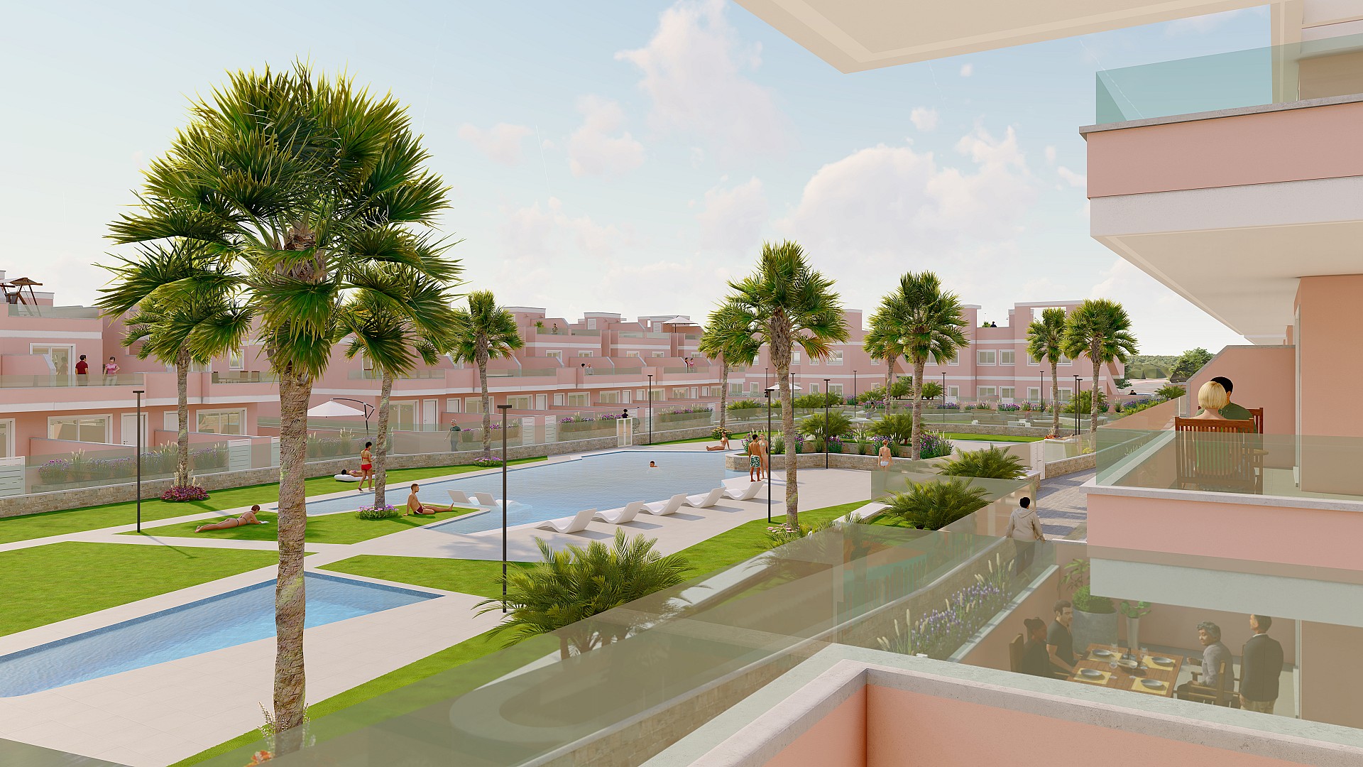 3 bedroom Apartments - solarium in Pilar de la Horadada in Medvilla Spanje