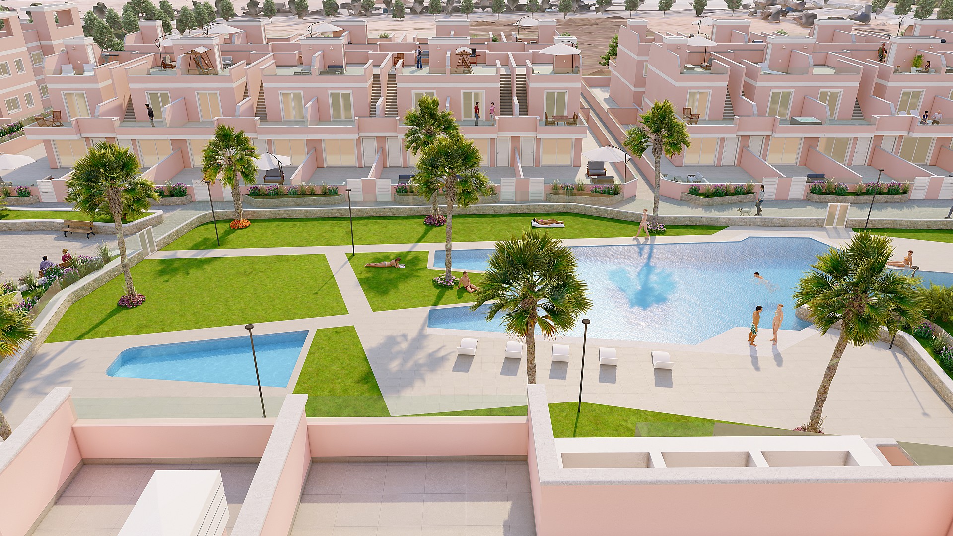 3 bedroom Apartments - solarium in Pilar de la Horadada in Medvilla Spanje